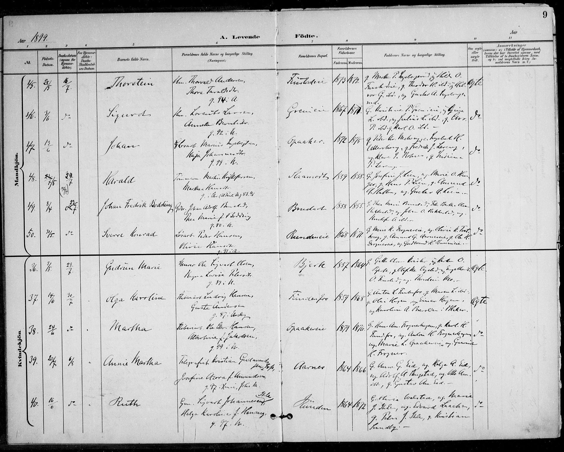 Nes prestekontor Kirkebøker, SAO/A-10410/F/Fa/L0011: Parish register (official) no. I 11, 1899-1918, p. 9