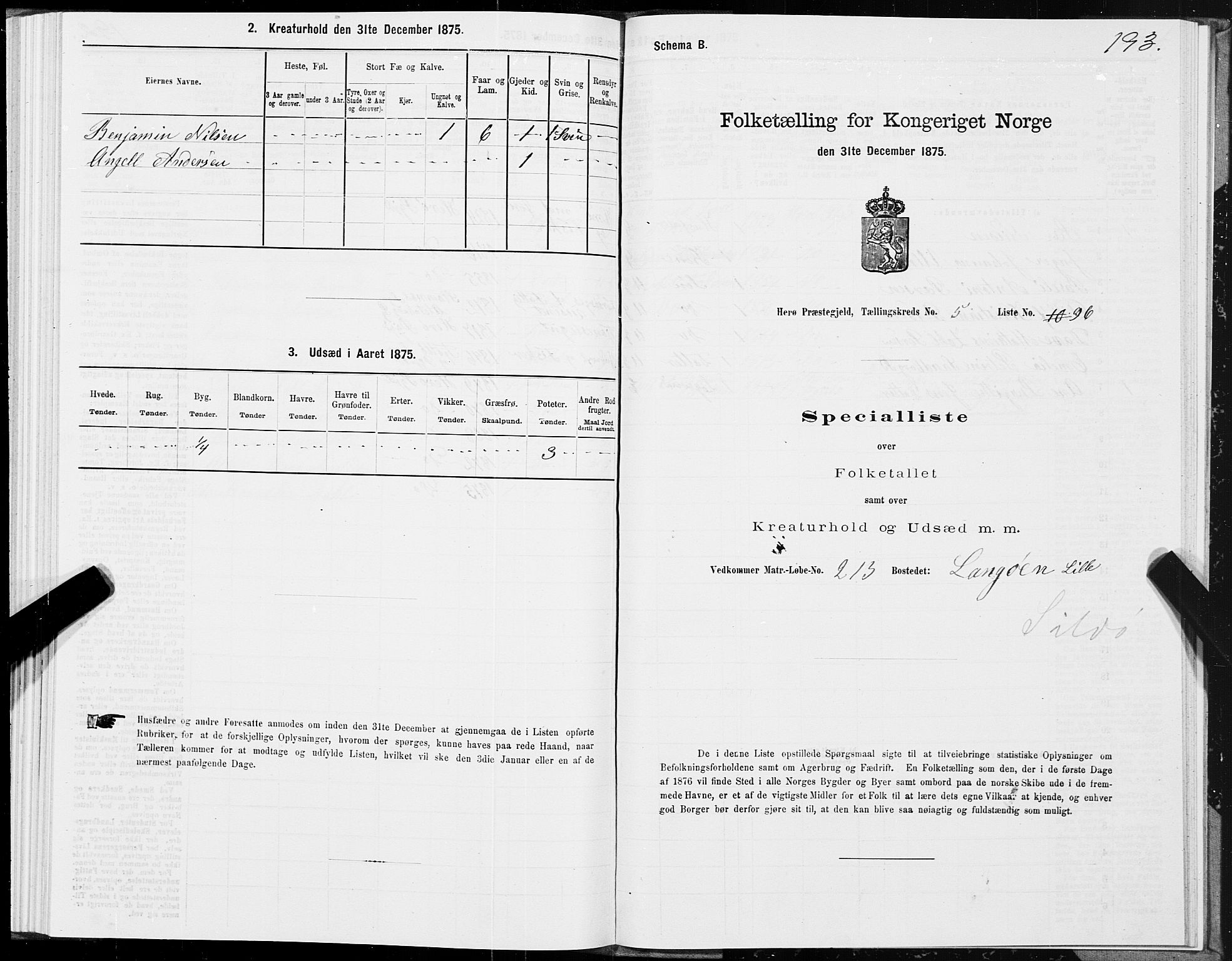 SAT, 1875 census for 1818P Herøy, 1875, p. 4193