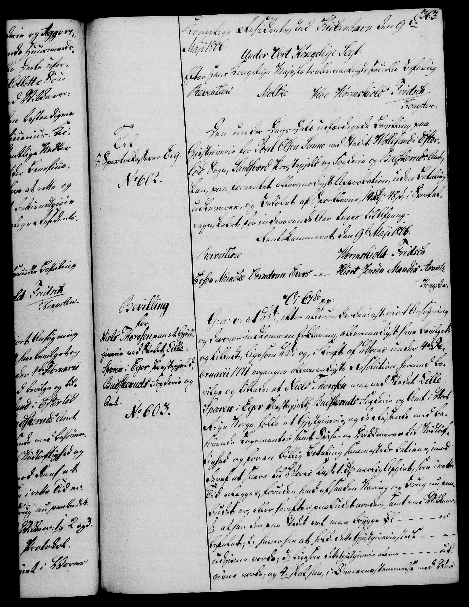 Rentekammeret, Kammerkanselliet, RA/EA-3111/G/Gg/Gga/L0018: Norsk ekspedisjonsprotokoll med register (merket RK 53.18), 1804-1806, p. 363