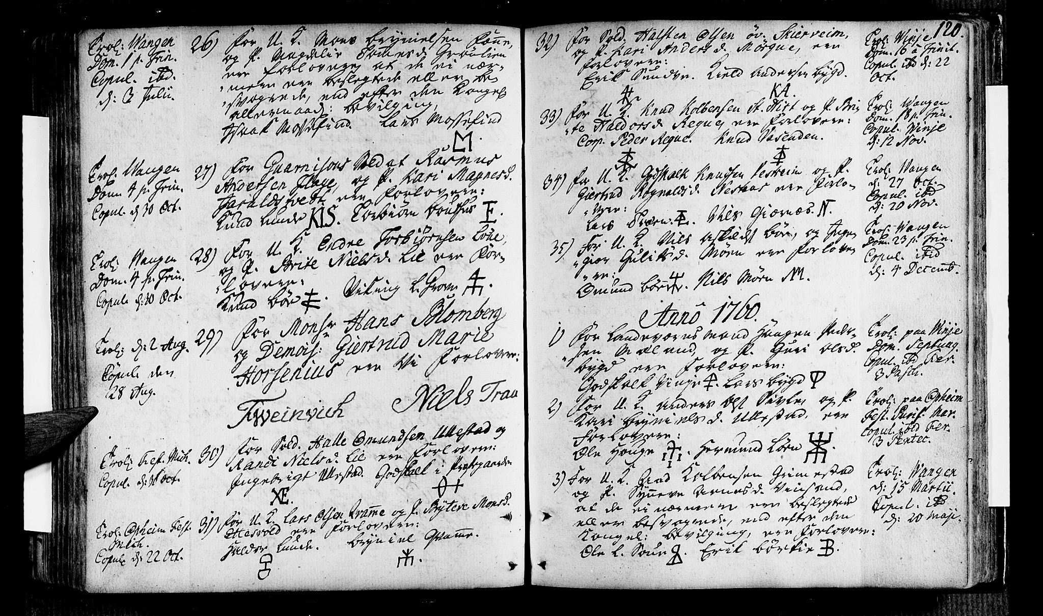 Voss sokneprestembete, SAB/A-79001/H/Haa: Parish register (official) no. A 7, 1731-1773, p. 120