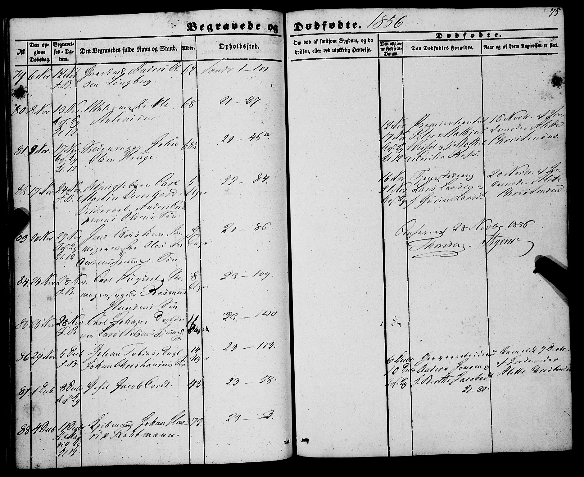 Korskirken sokneprestembete, AV/SAB-A-76101/H/Haa: Parish register (official) no. E 2, 1848-1862, p. 75