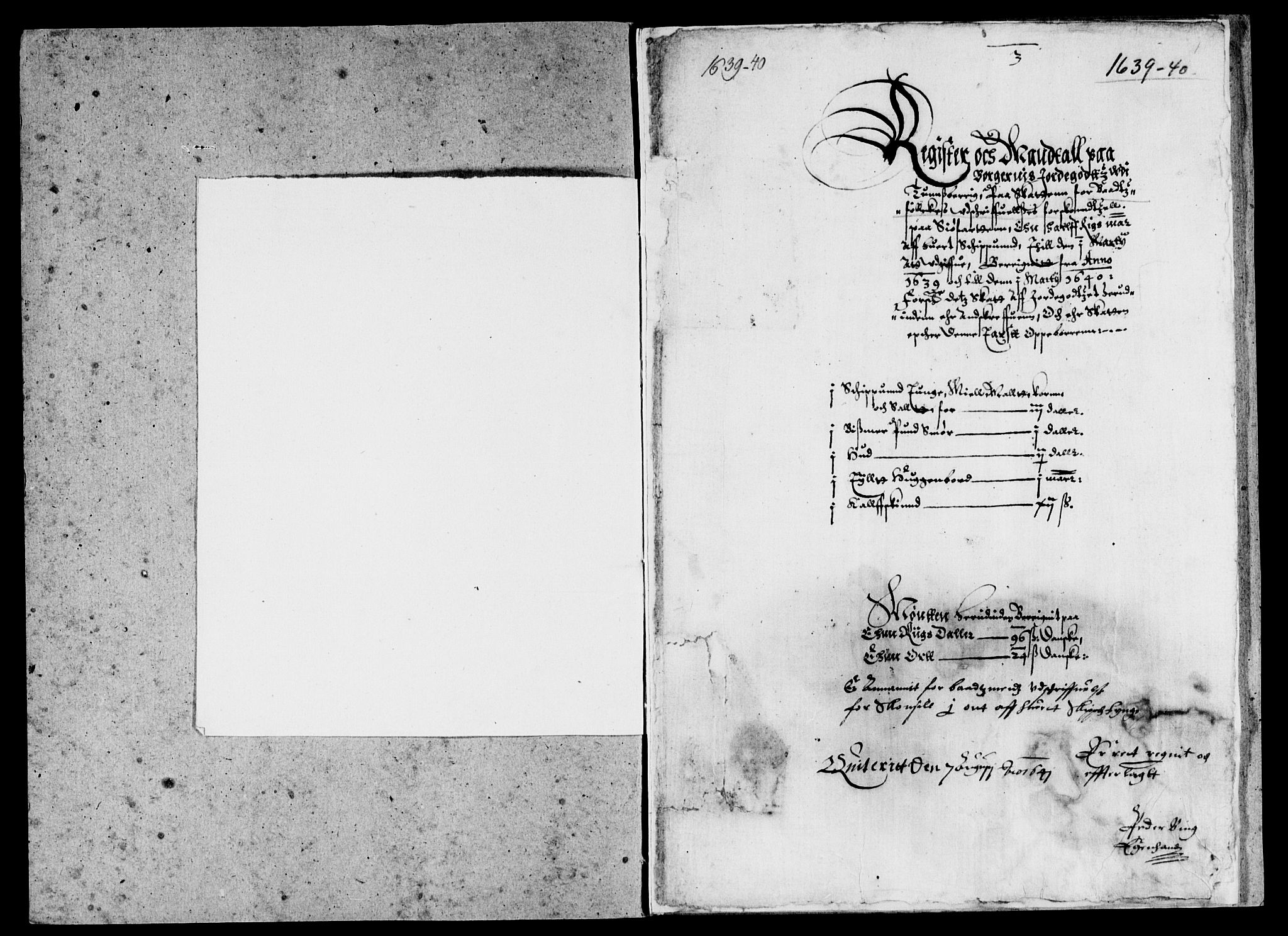 Rentekammeret inntil 1814, Reviderte regnskaper, Lensregnskaper, AV/RA-EA-5023/R/Rb/Rbo/L0020: Tønsberg len, 1639-1641