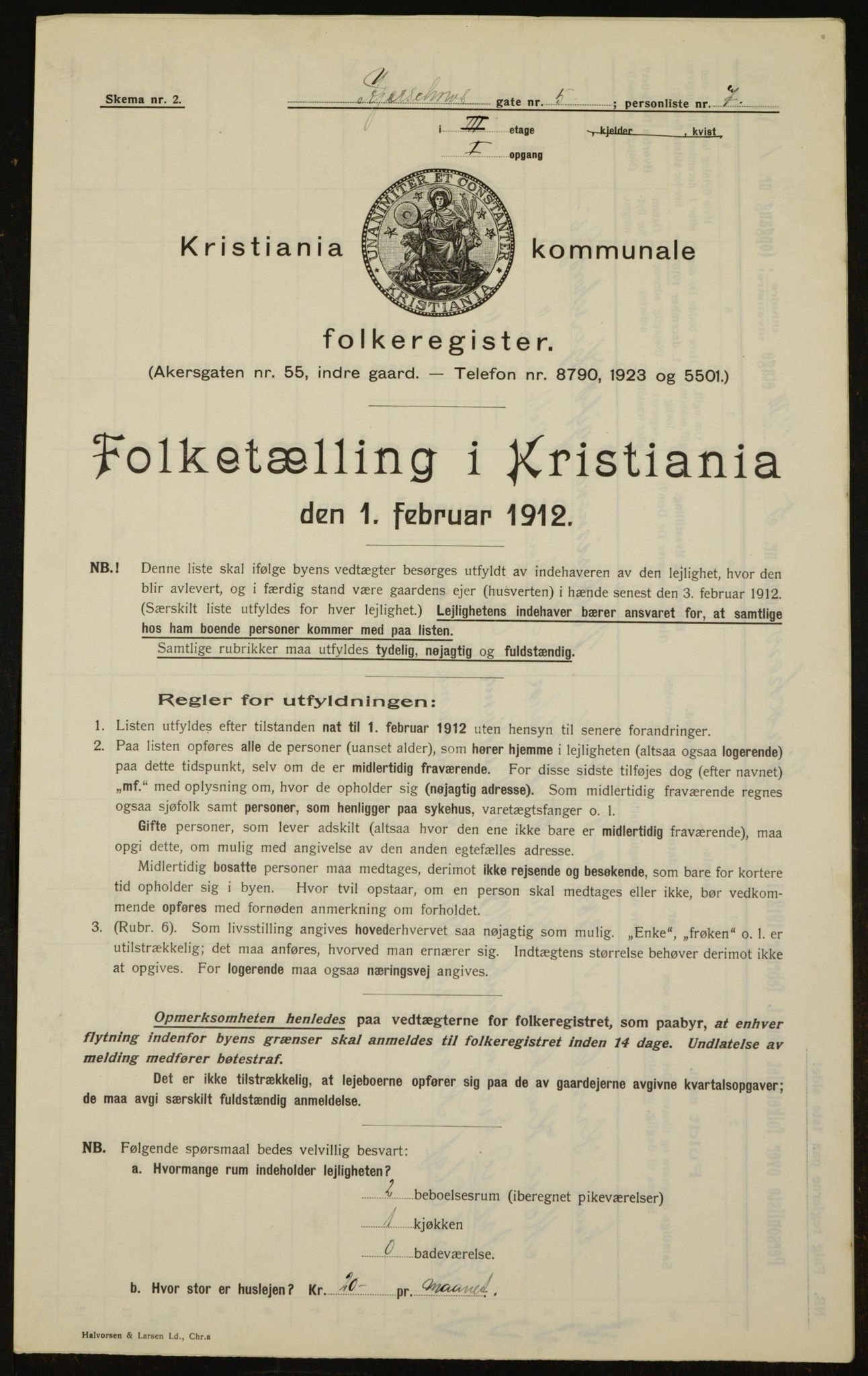 OBA, Municipal Census 1912 for Kristiania, 1912, p. 49731