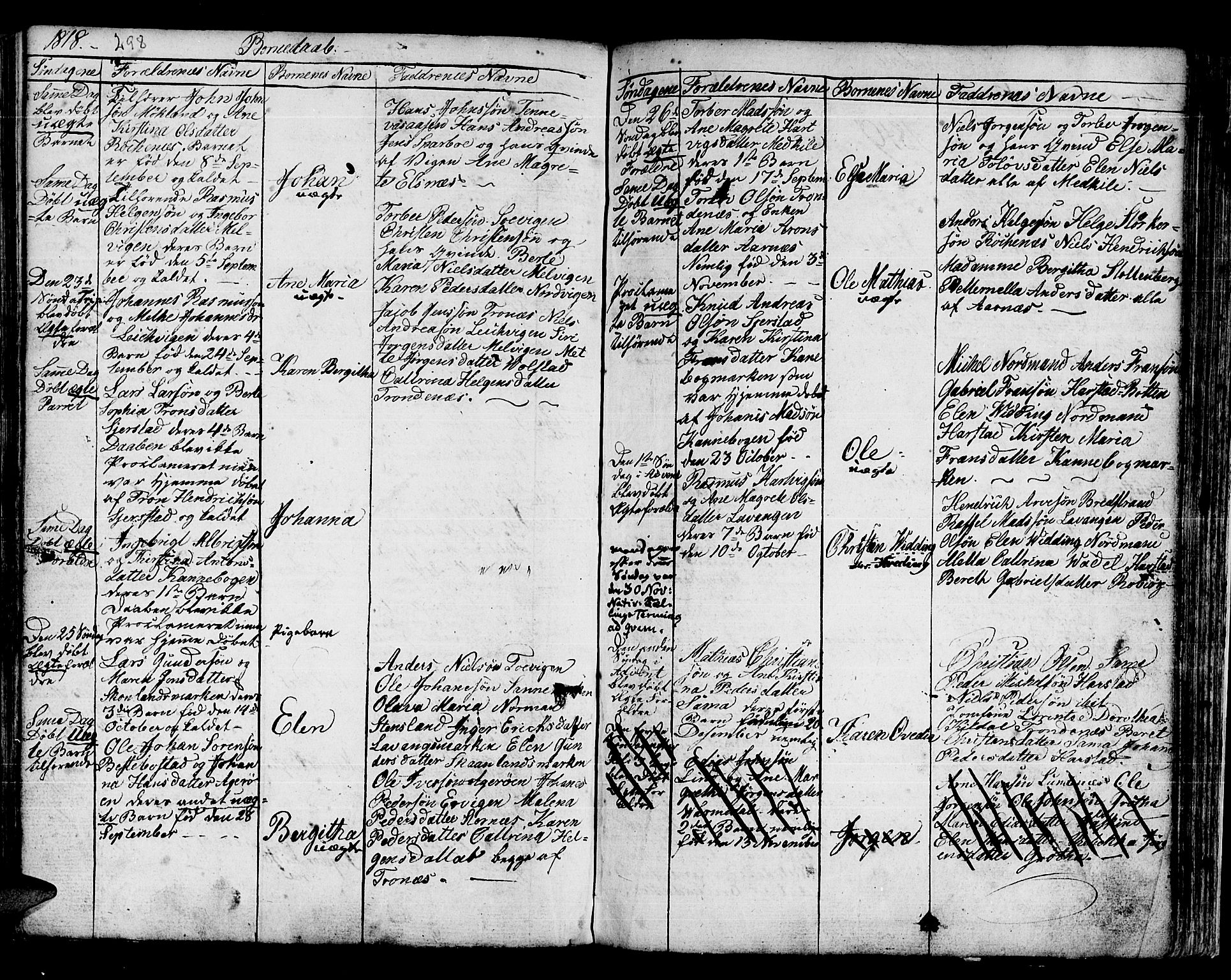 Trondenes sokneprestkontor, AV/SATØ-S-1319/H/Ha/L0005kirke: Parish register (official) no. 5, 1804-1820, p. 298-299