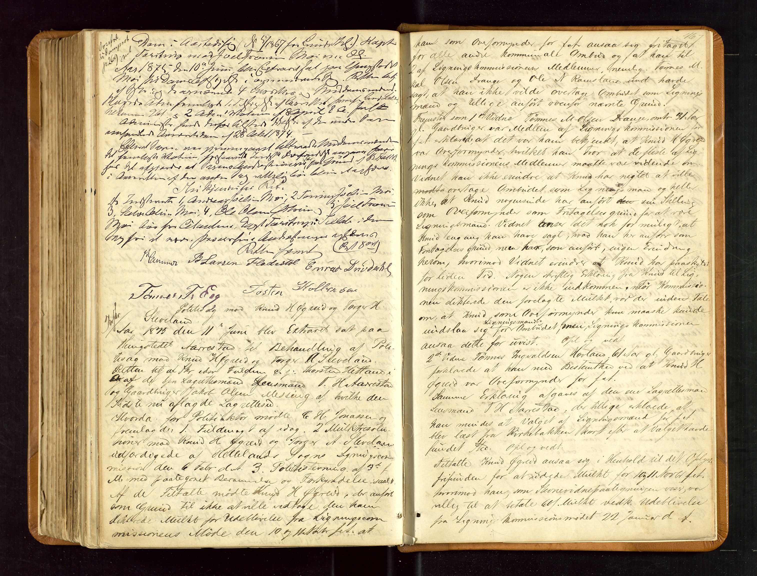 Dalane sorenskriveri, AV/SAST-A-100309/001/3/30/30BB/L0001B: EKSTRARETTSPROTOKOLL, 1865-1875, p. 466b-467a