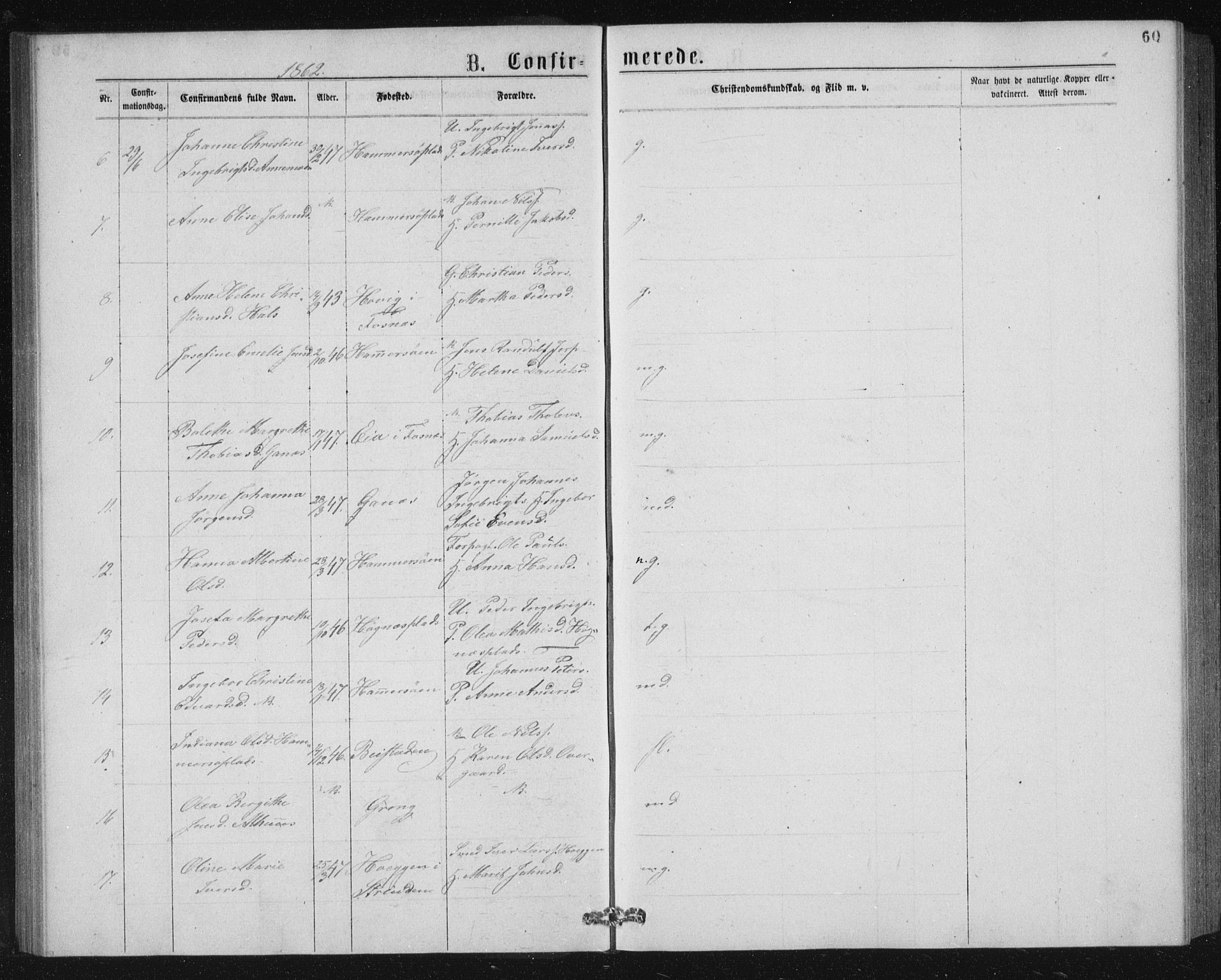 Ministerialprotokoller, klokkerbøker og fødselsregistre - Nord-Trøndelag, AV/SAT-A-1458/768/L0567: Parish register (official) no. 768A02, 1837-1865, p. 60