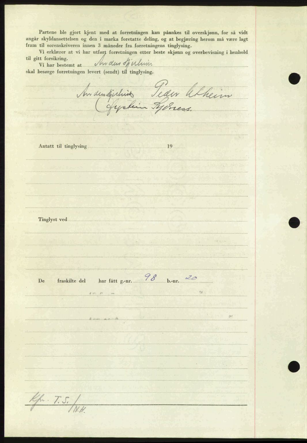 Nordmøre sorenskriveri, AV/SAT-A-4132/1/2/2Ca: Mortgage book no. A106, 1947-1947, Diary no: : 2558/1947