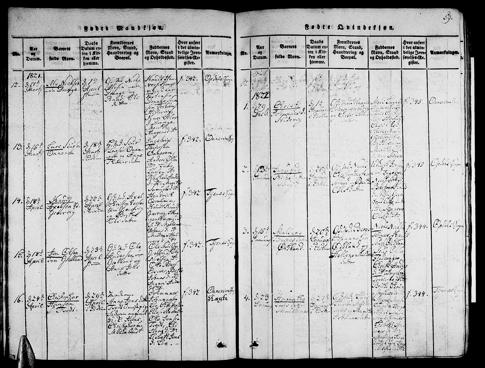 Tysnes sokneprestembete, AV/SAB-A-78601/H/Hab: Parish register (copy) no. A 1, 1816-1828, p. 59