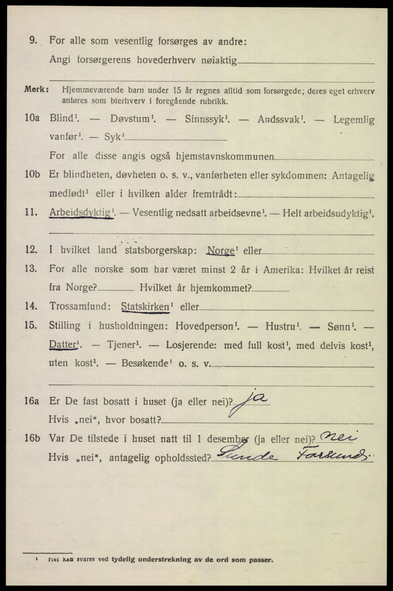 SAK, 1920 census for Sør-Audnedal, 1920, p. 6934