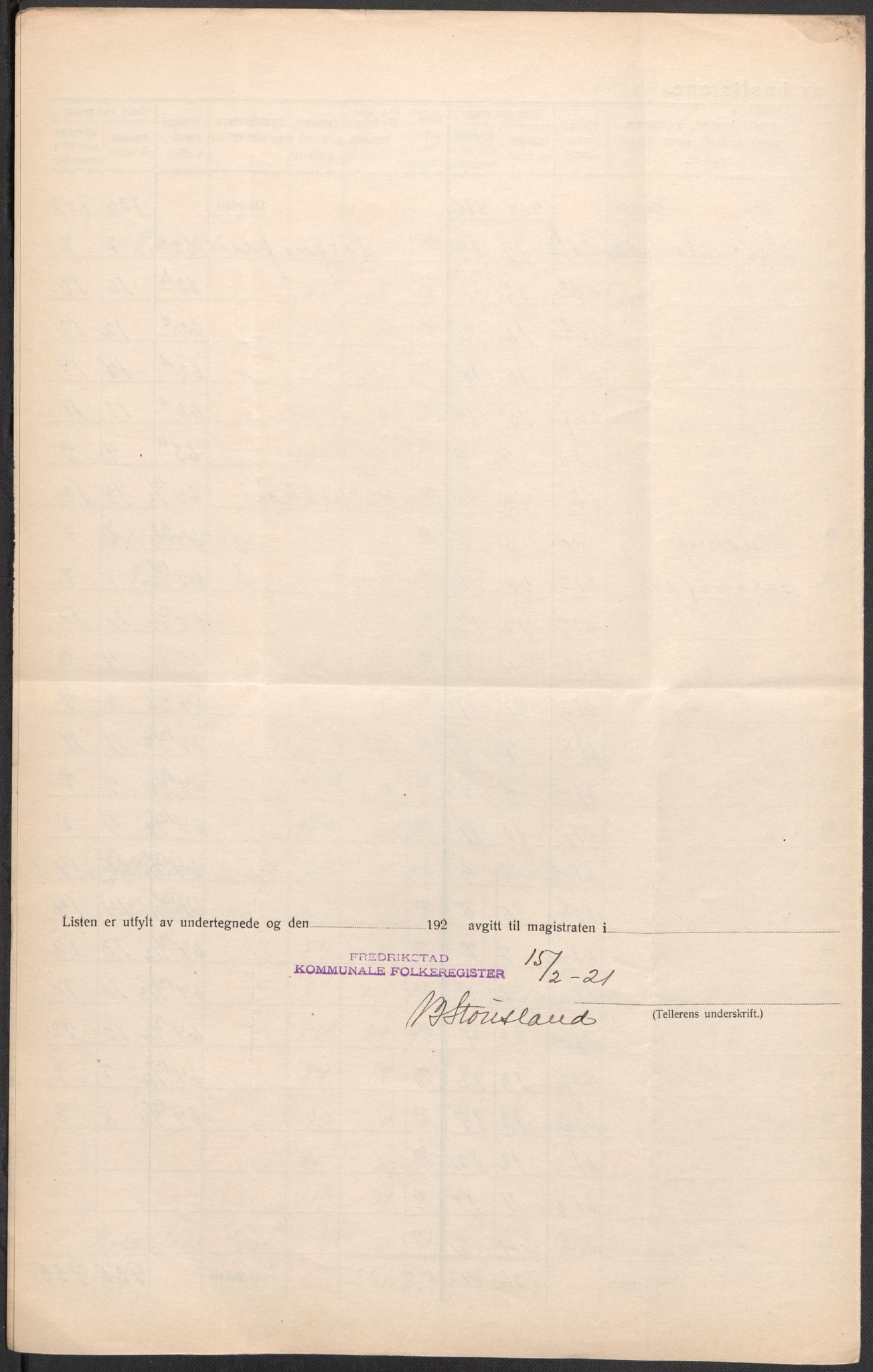 SAO, 1920 census for Fredrikstad, 1920, p. 13