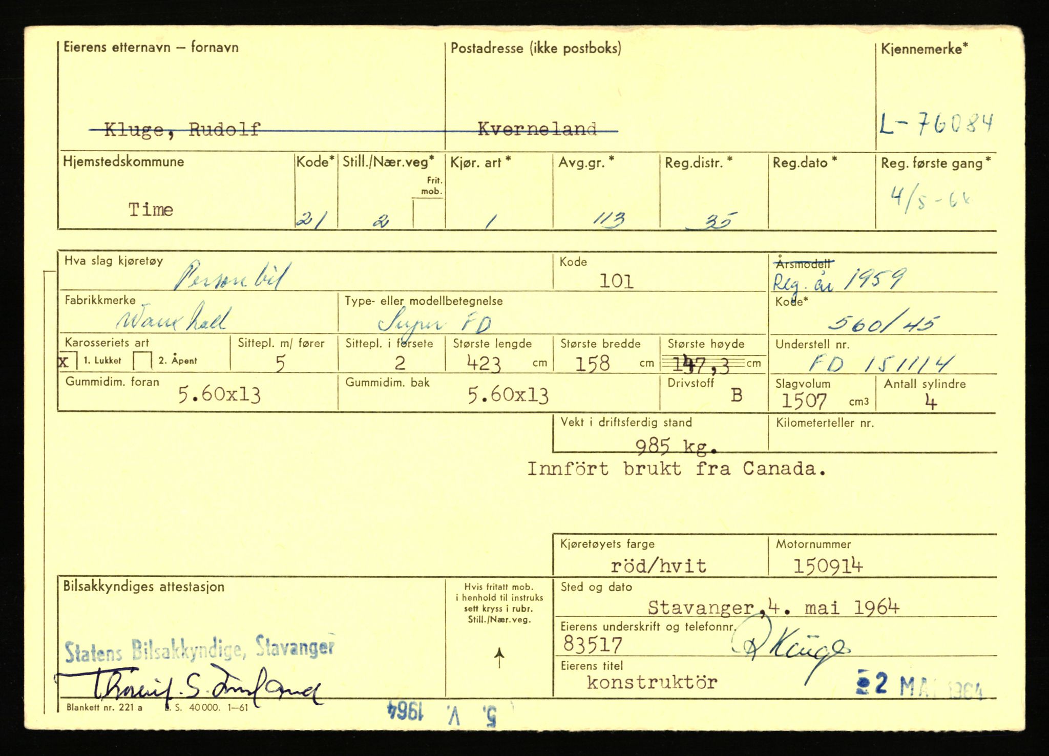 Stavanger trafikkstasjon, AV/SAST-A-101942/0/F/L0068: L-75000 - L-76799, 1930-1971, p. 1331