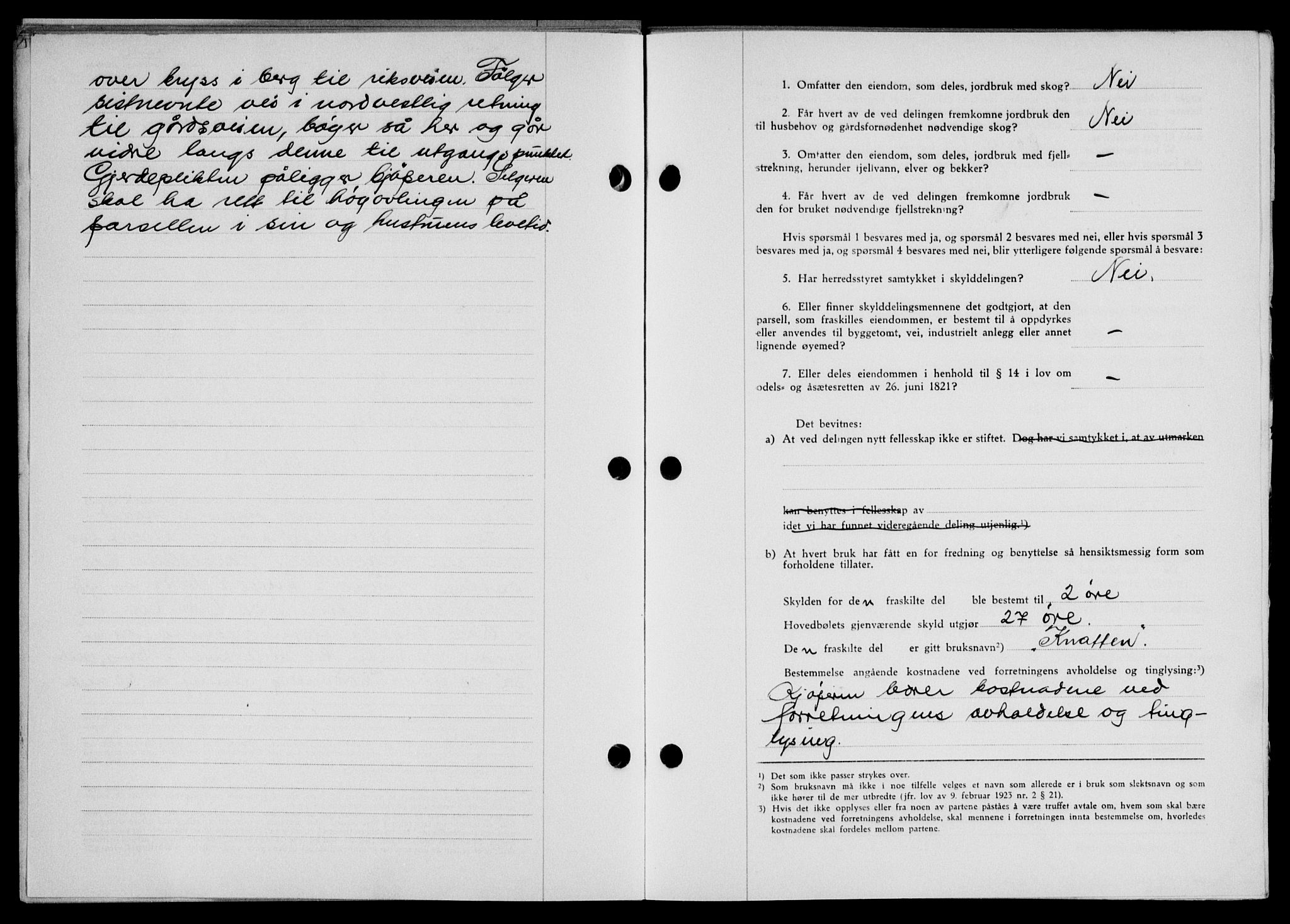 Lofoten sorenskriveri, SAT/A-0017/1/2/2C/L0012a: Mortgage book no. 12a, 1943-1944, Diary no: : 1012/1944