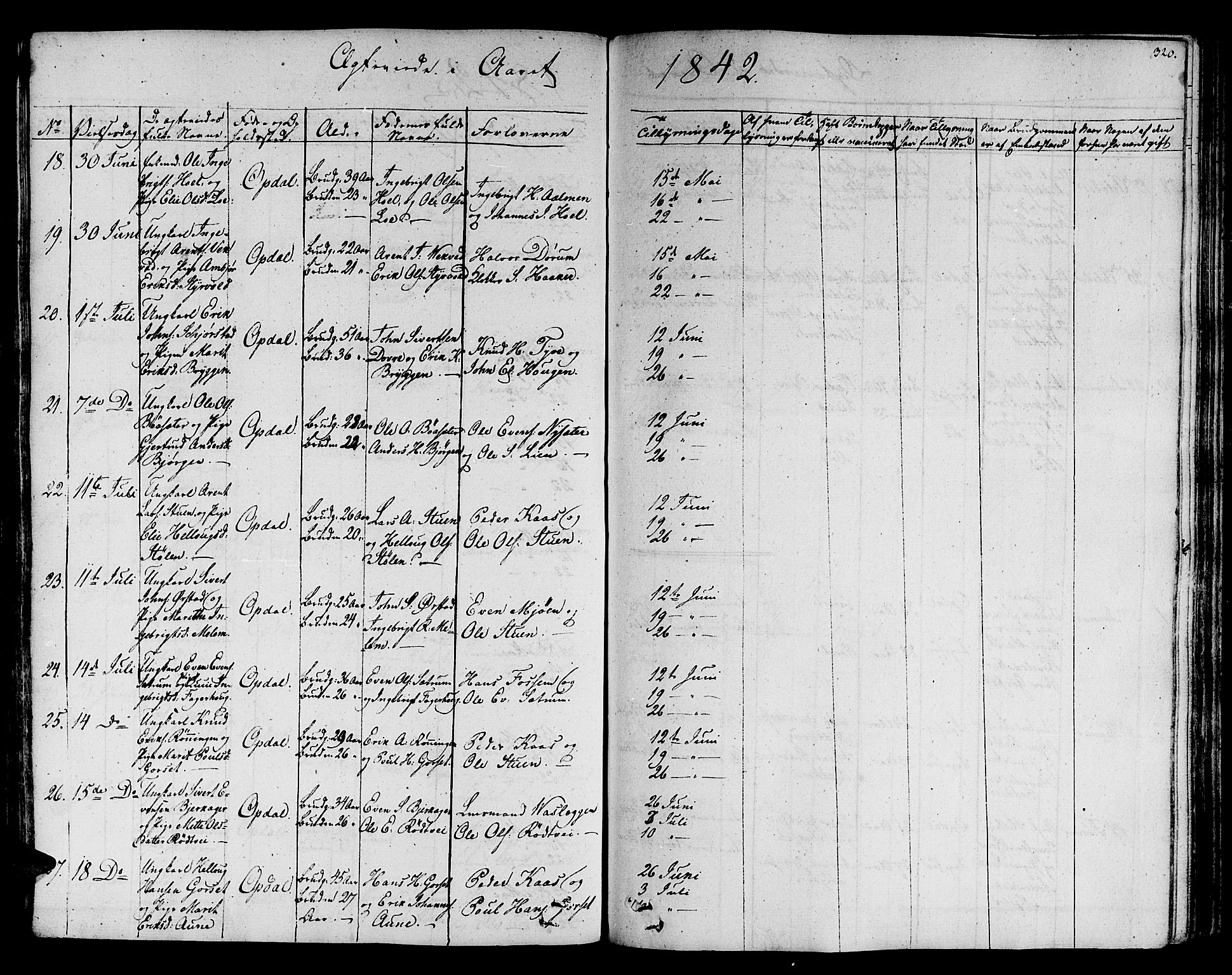 Ministerialprotokoller, klokkerbøker og fødselsregistre - Sør-Trøndelag, AV/SAT-A-1456/678/L0897: Parish register (official) no. 678A06-07, 1821-1847, p. 320