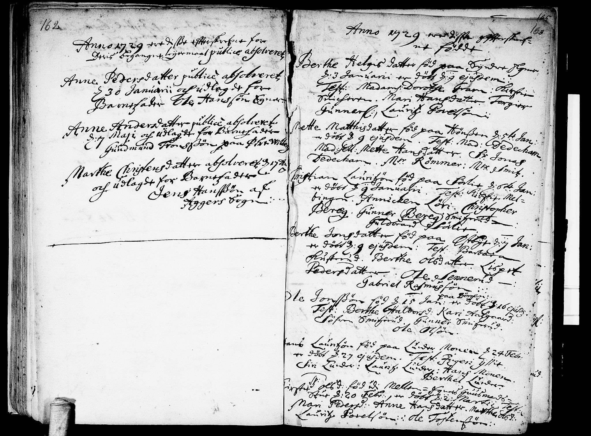 Sørum prestekontor Kirkebøker, SAO/A-10303/F/Fa/L0001: Parish register (official) no. I 1, 1710-1730, p. 162-163