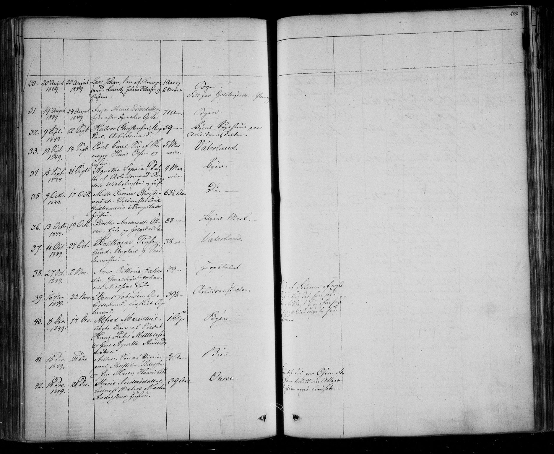 Fredrikstad prestekontor Kirkebøker, AV/SAO-A-11082/F/Fa/L0005: Parish register (official) no. 5, 1835-1856, p. 289