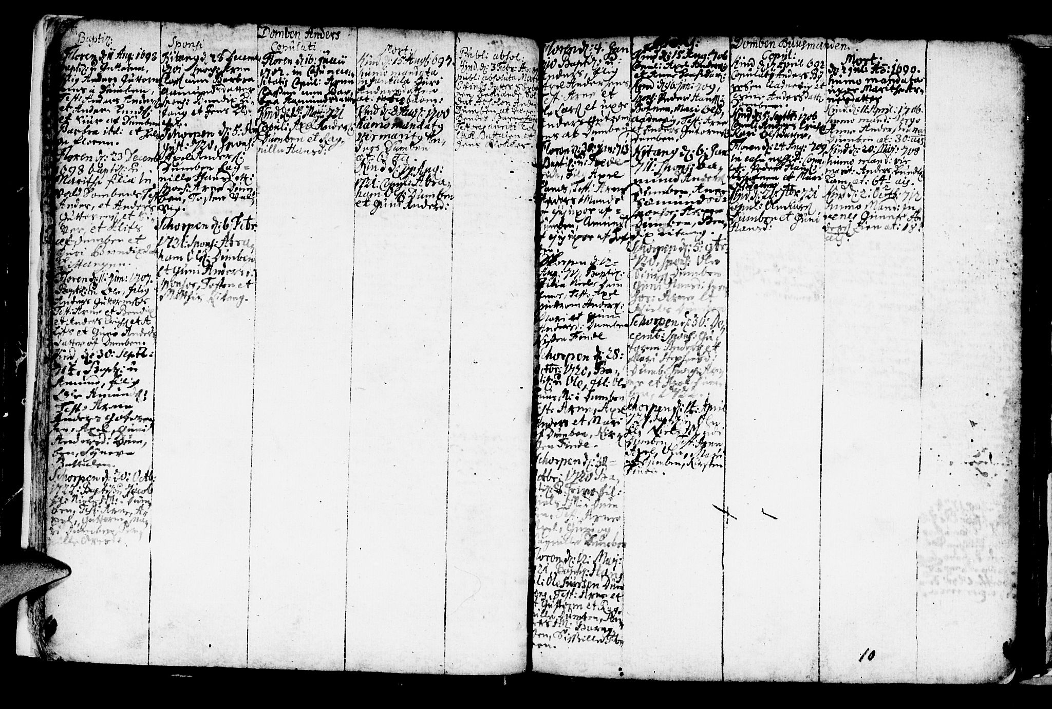 Kinn sokneprestembete, AV/SAB-A-80801/H/Haa/Haaa/L0001: Parish register (official) no. A 1, 1689-1729, p. 10