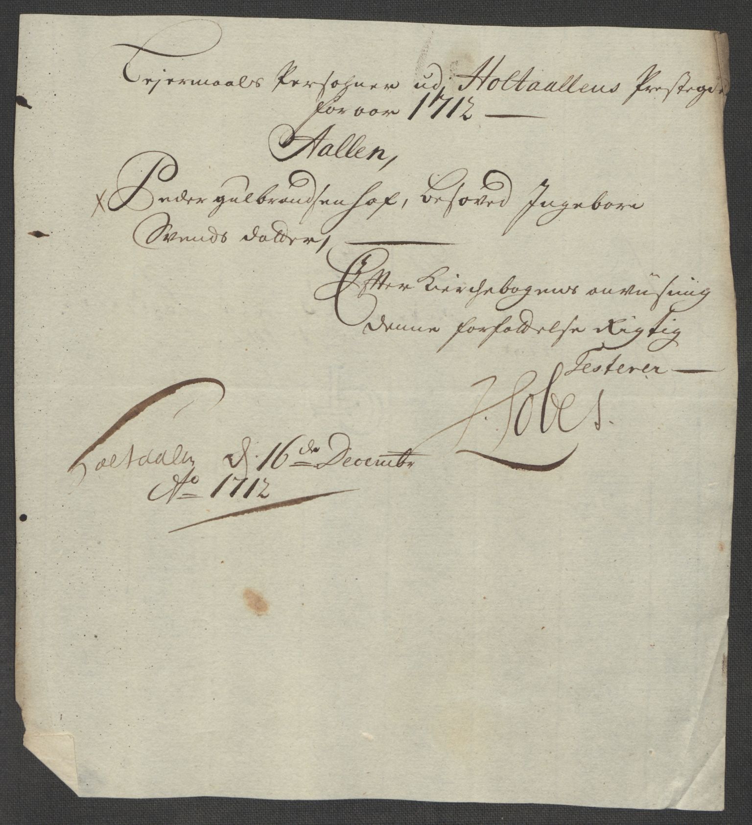 Rentekammeret inntil 1814, Reviderte regnskaper, Fogderegnskap, AV/RA-EA-4092/R60/L3963: Fogderegnskap Orkdal og Gauldal, 1712, p. 361