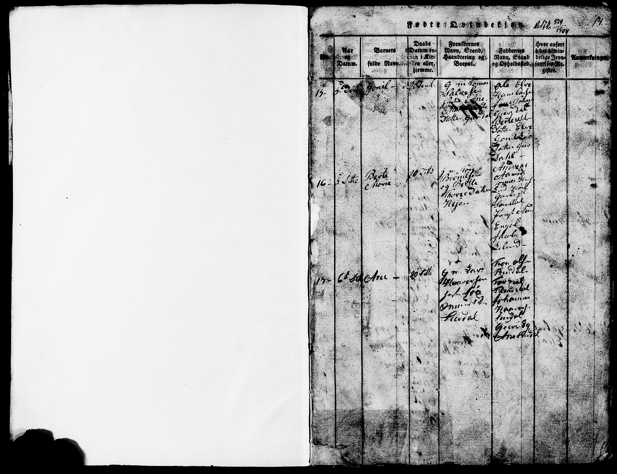 Lund sokneprestkontor, SAST/A-101809/S07/L0002: Parish register (copy) no. B 2, 1816-1832, p. 14