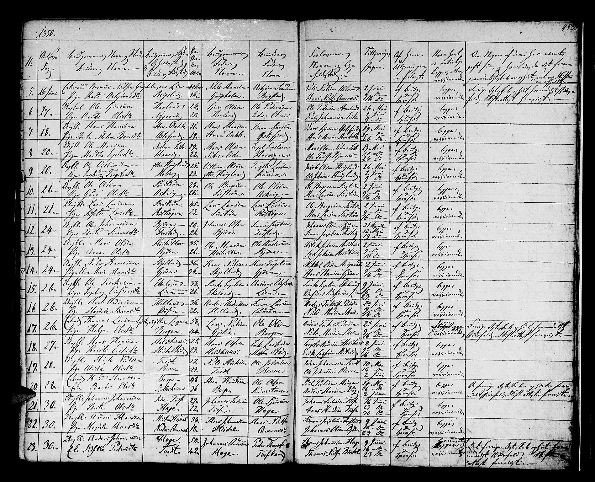 Os sokneprestembete, SAB/A-99929: Parish register (official) no. A 15, 1839-1851, p. 458