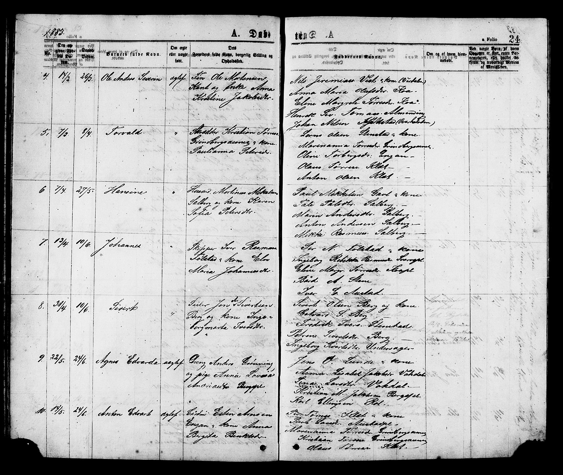 Ministerialprotokoller, klokkerbøker og fødselsregistre - Nord-Trøndelag, SAT/A-1458/731/L0311: Parish register (copy) no. 731C02, 1875-1911, p. 24