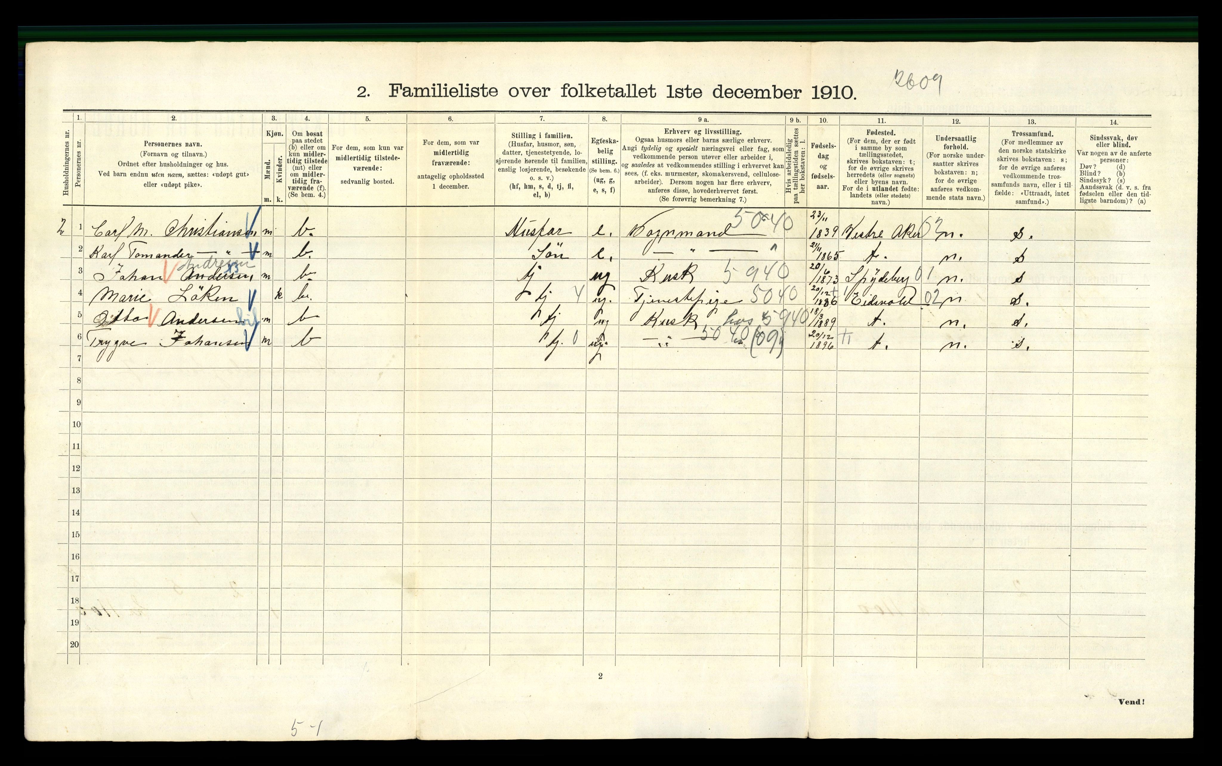 RA, 1910 census for Kristiania, 1910, p. 33410