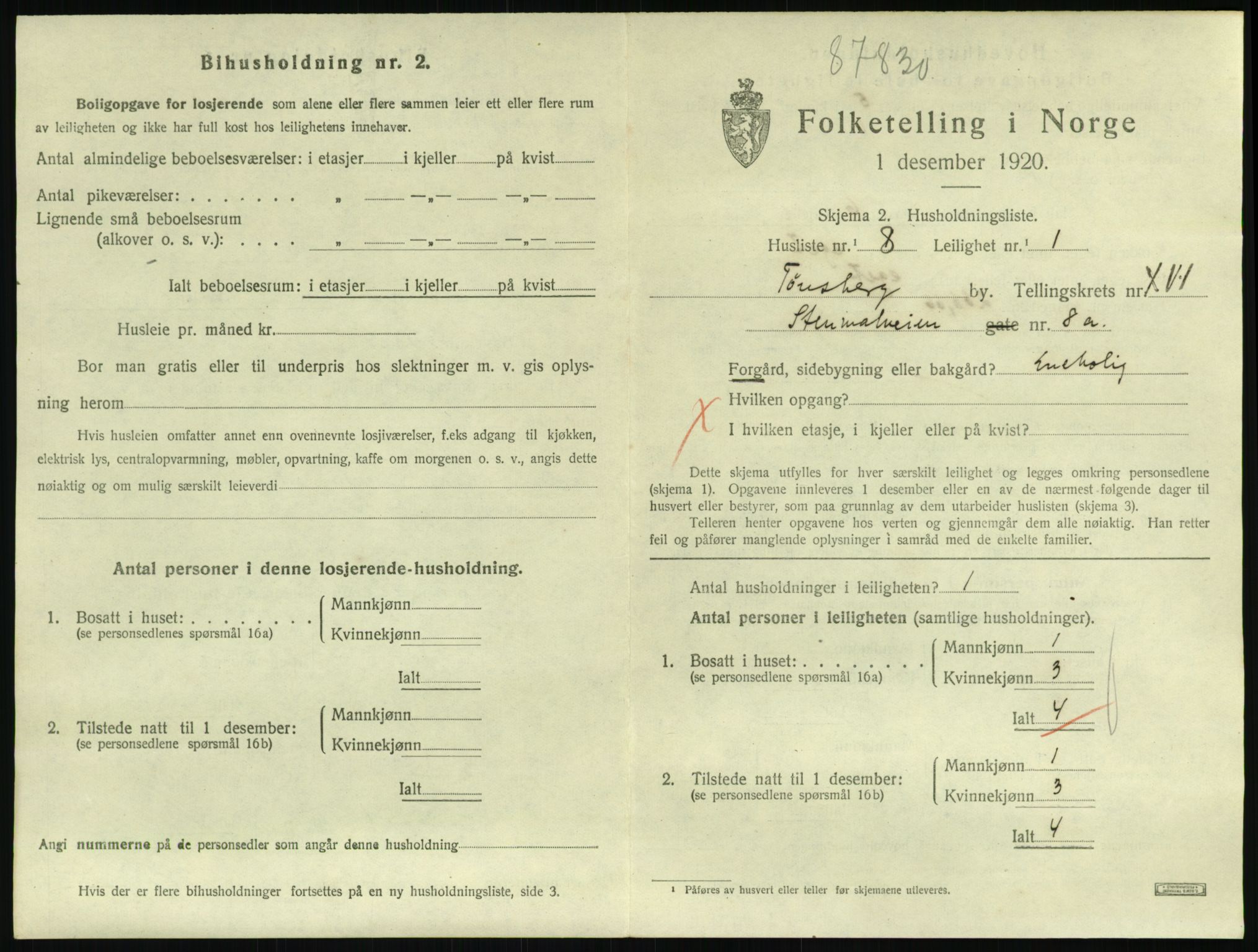 SAKO, 1920 census for Tønsberg, 1920, p. 6327