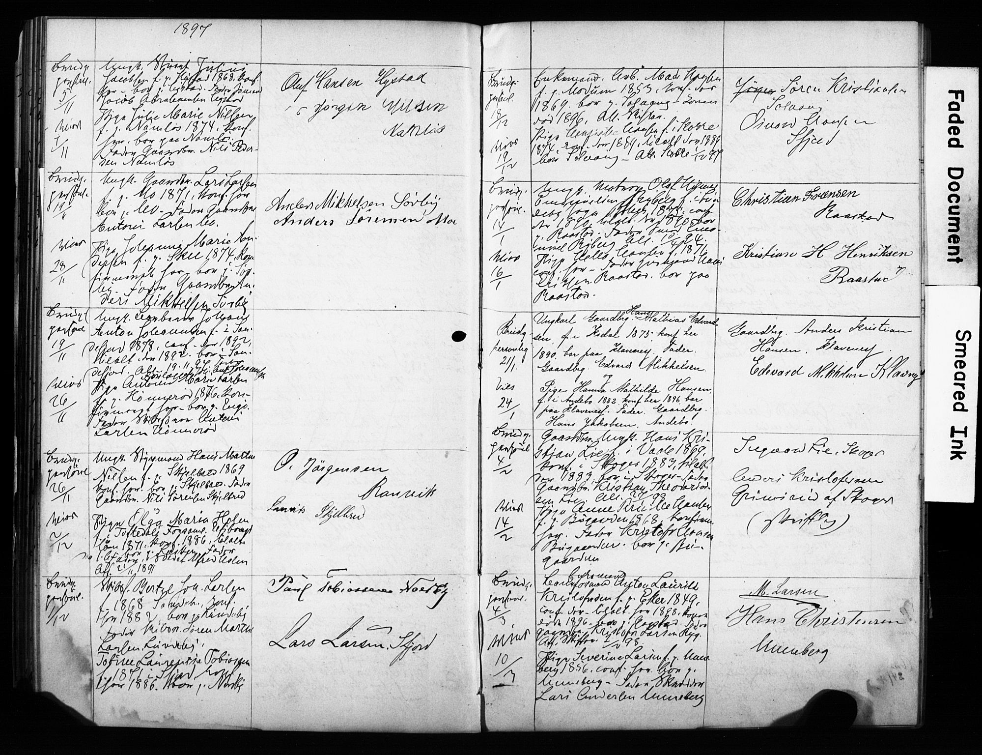 Sandar kirkebøker, SAKO/A-243/H/Ha/L0002: Banns register no. 2, 1880-1904