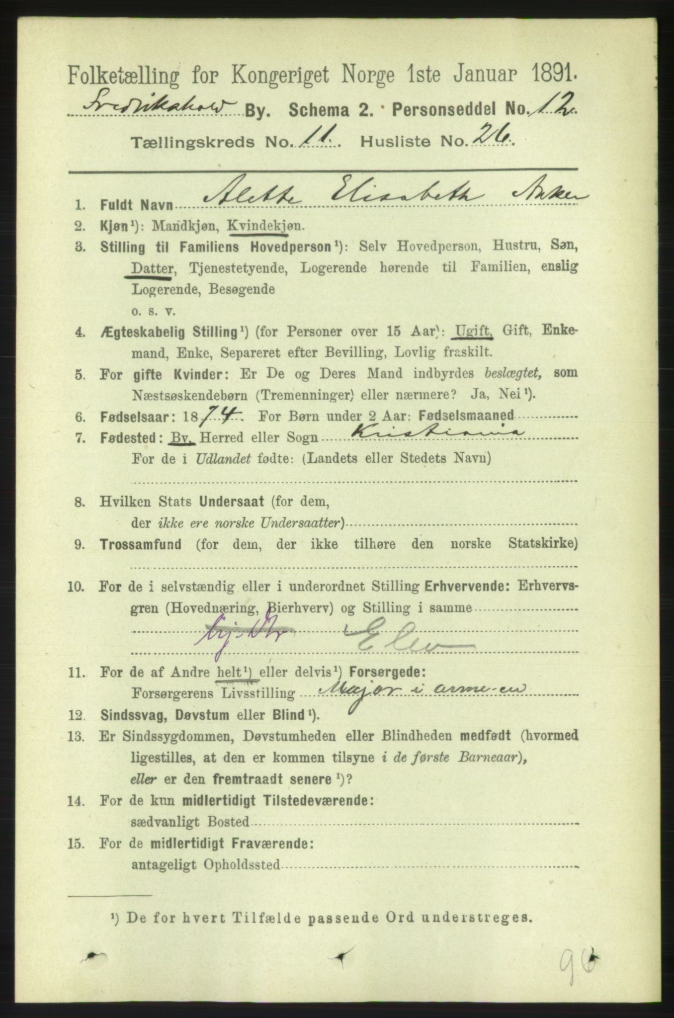 RA, 1891 census for 0101 Fredrikshald, 1891, p. 7978