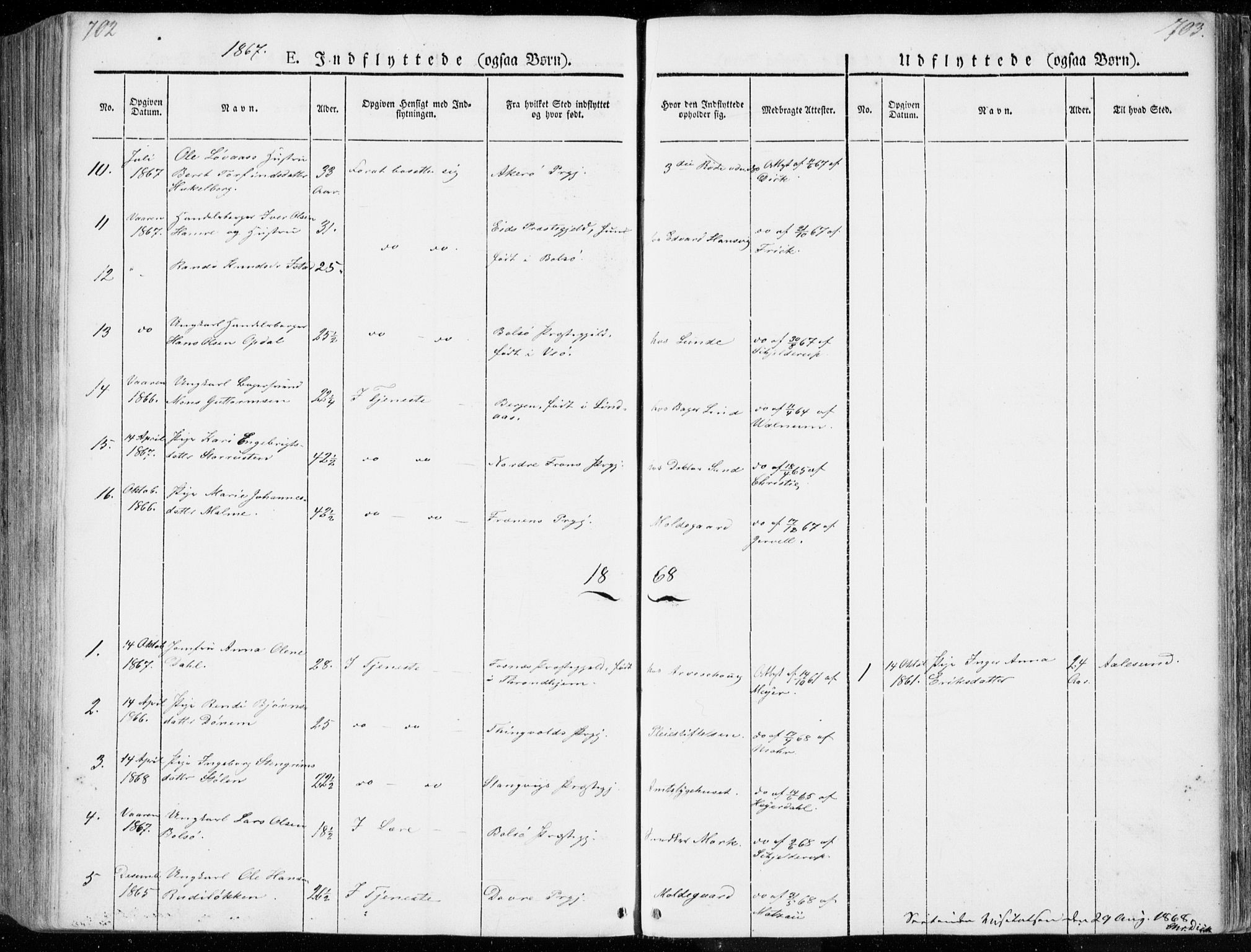 Ministerialprotokoller, klokkerbøker og fødselsregistre - Møre og Romsdal, SAT/A-1454/558/L0689: Parish register (official) no. 558A03, 1843-1872, p. 702-703