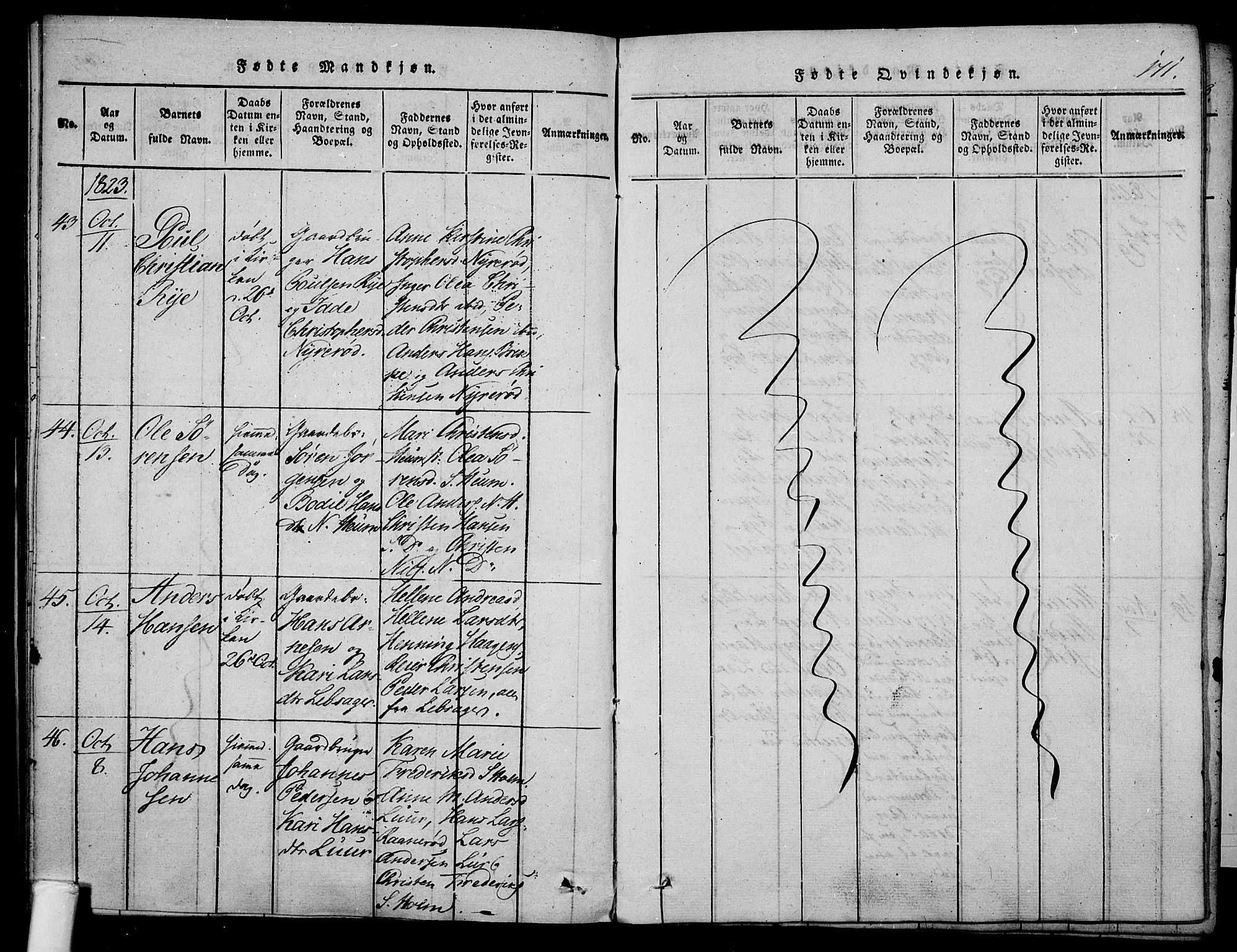 Våle kirkebøker, AV/SAKO-A-334/F/Fa/L0007: Parish register (official) no. I 7, 1814-1824, p. 170-171