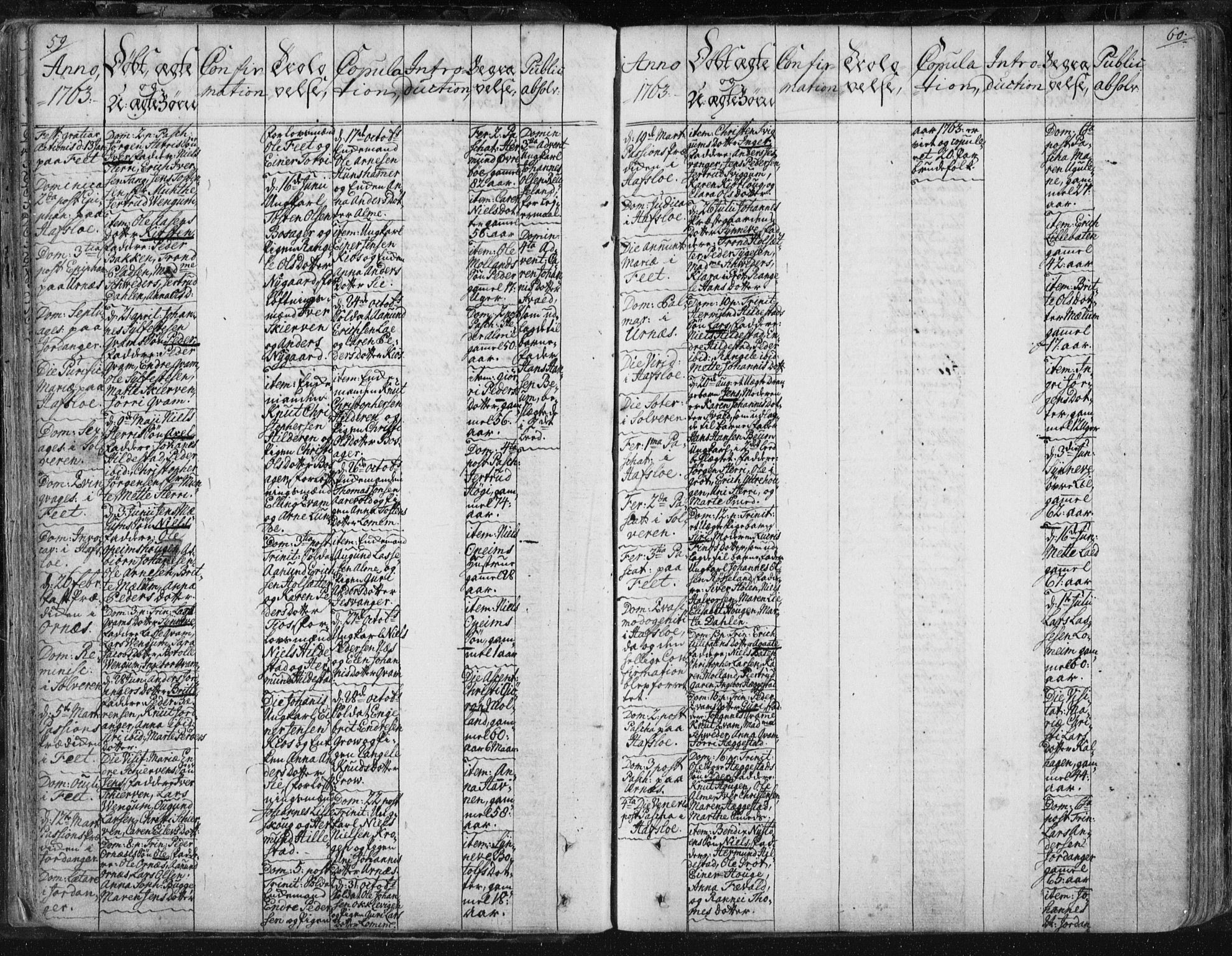 Hafslo sokneprestembete, AV/SAB-A-80301/H/Haa/Haaa/L0002: Parish register (official) no. A 2, 1755-1806, p. 59-60