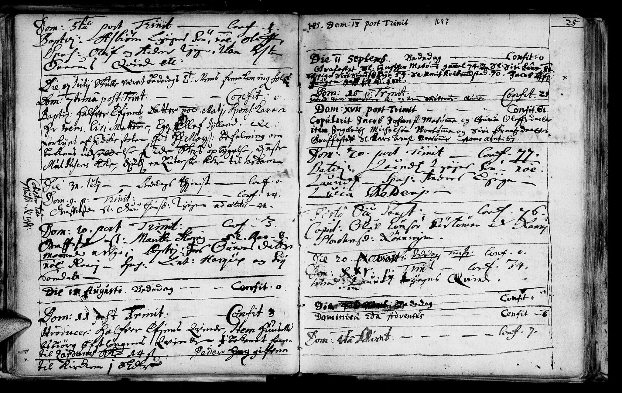 Ministerialprotokoller, klokkerbøker og fødselsregistre - Sør-Trøndelag, SAT/A-1456/692/L1101: Parish register (official) no. 692A01, 1690-1746, p. 25