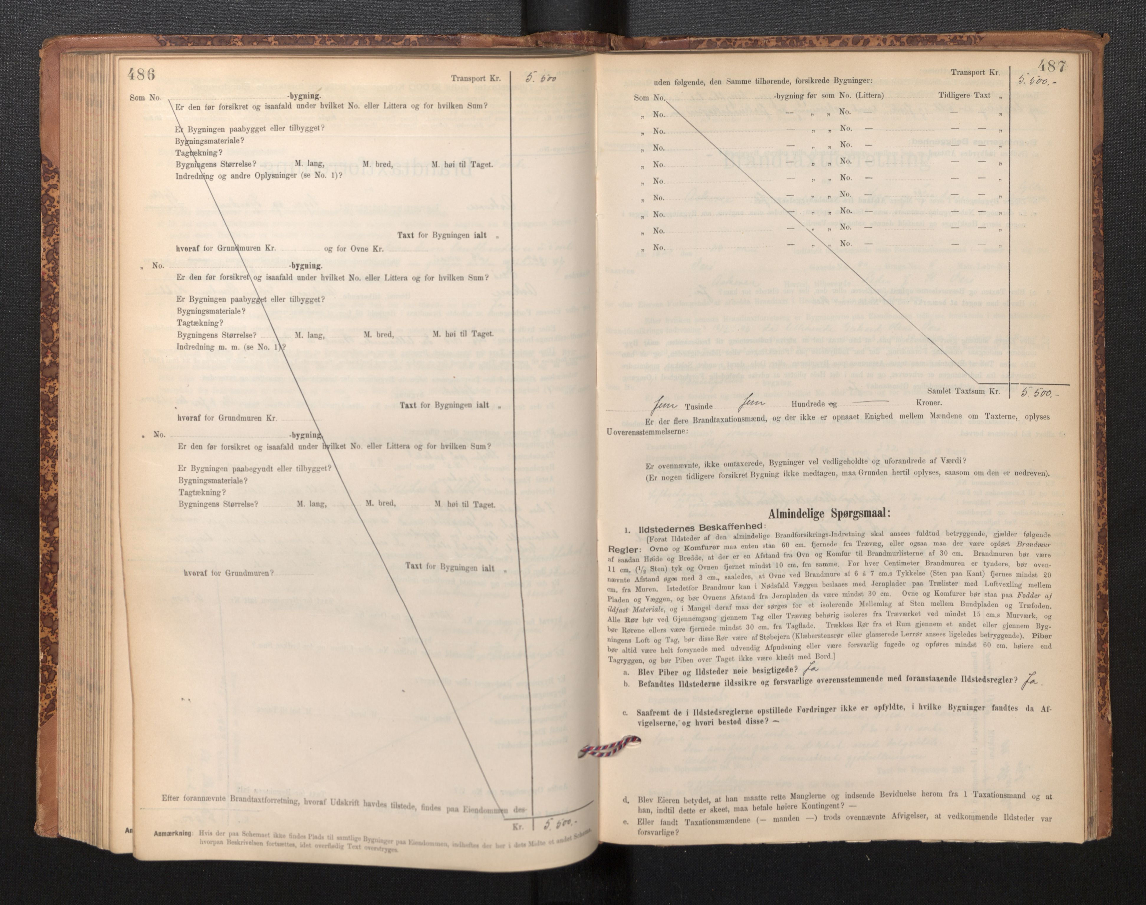 Lensmannen i Askvoll, AV/SAB-A-26301/0012/L0004: Branntakstprotokoll, skjematakst og liste over branntakstmenn, 1895-1932, p. 486-487