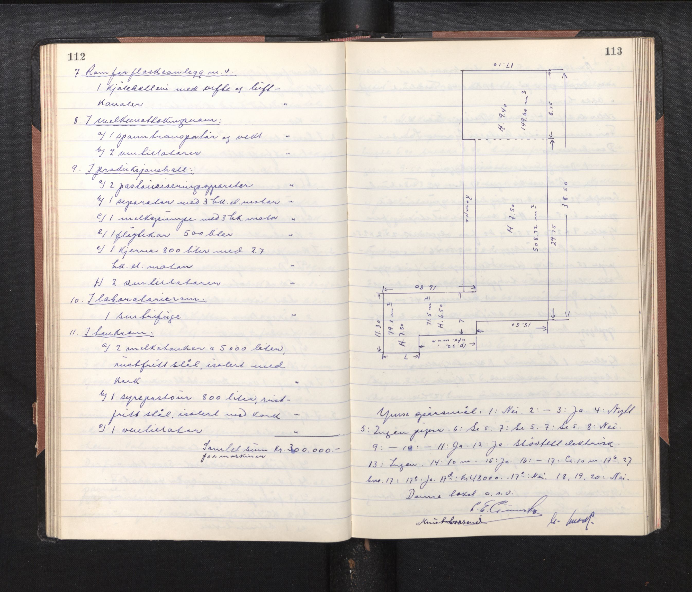 Lensmannen i Odda, AV/SAB-A-34001/0012/L0002: Branntakstprotokoll, 1949-1955, p. 112-113