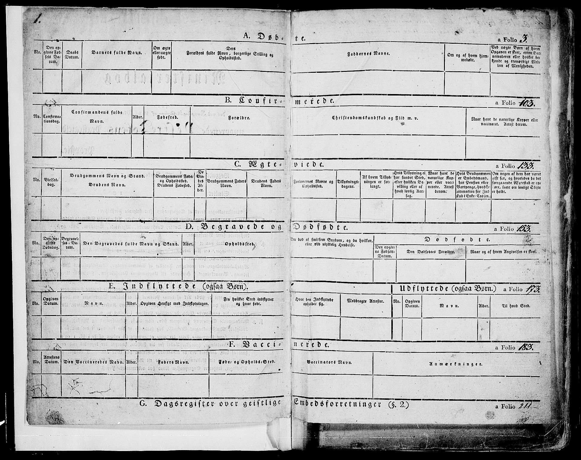 Vestre Toten prestekontor, SAH/PREST-108/H/Ha/Haa/L0002: Parish register (official) no. 2, 1825-1837, p. 1