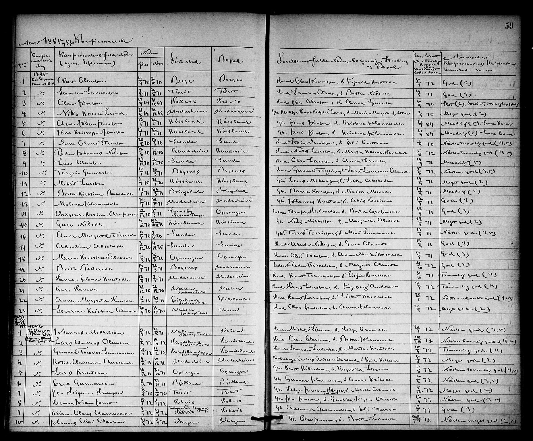 Kvinnherad sokneprestembete, SAB/A-76401/H/Haa: Parish register (official) no. A 10, 1867-1886, p. 59