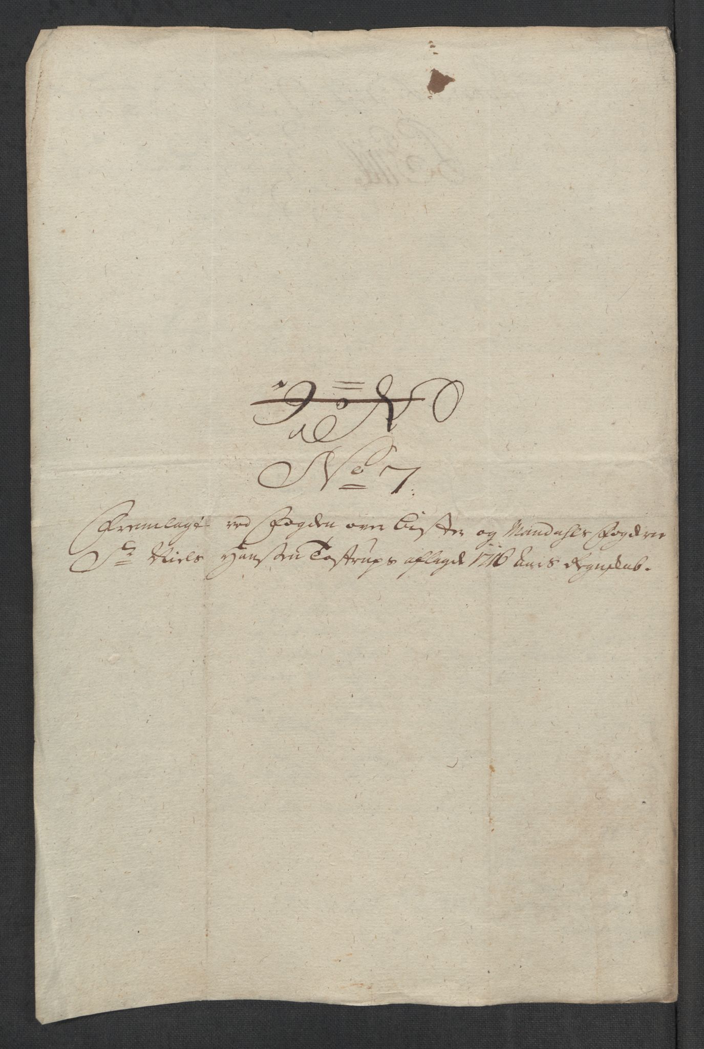 Rentekammeret inntil 1814, Reviderte regnskaper, Fogderegnskap, AV/RA-EA-4092/R43/L2560: Fogderegnskap Lista og Mandal, 1716, p. 74