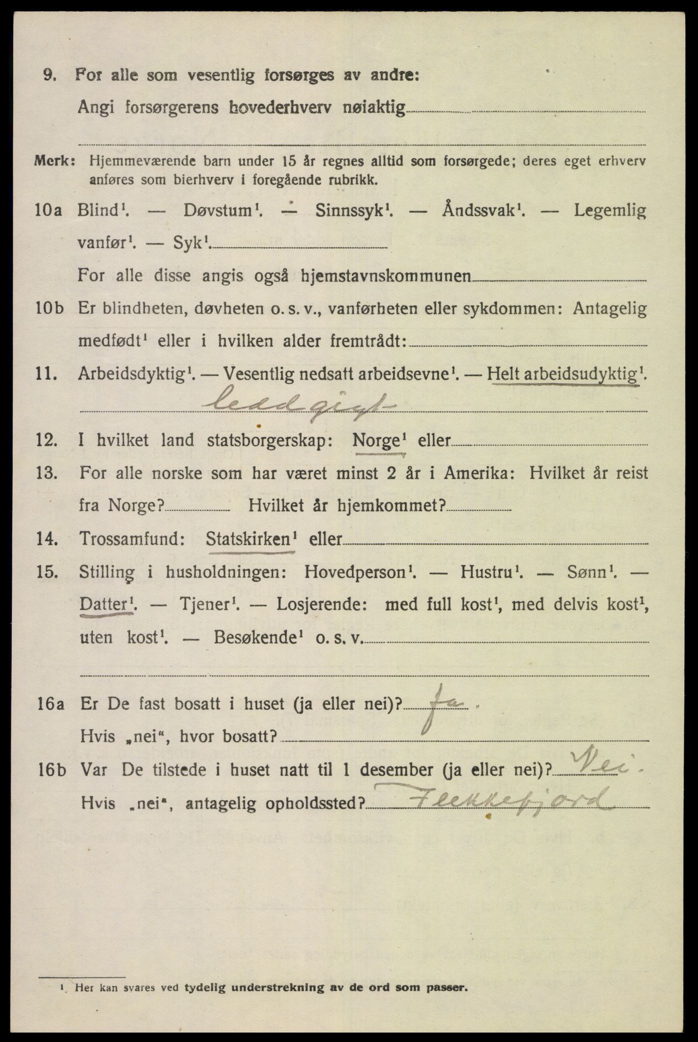 SAK, 1920 census for Hidra, 1920, p. 2119