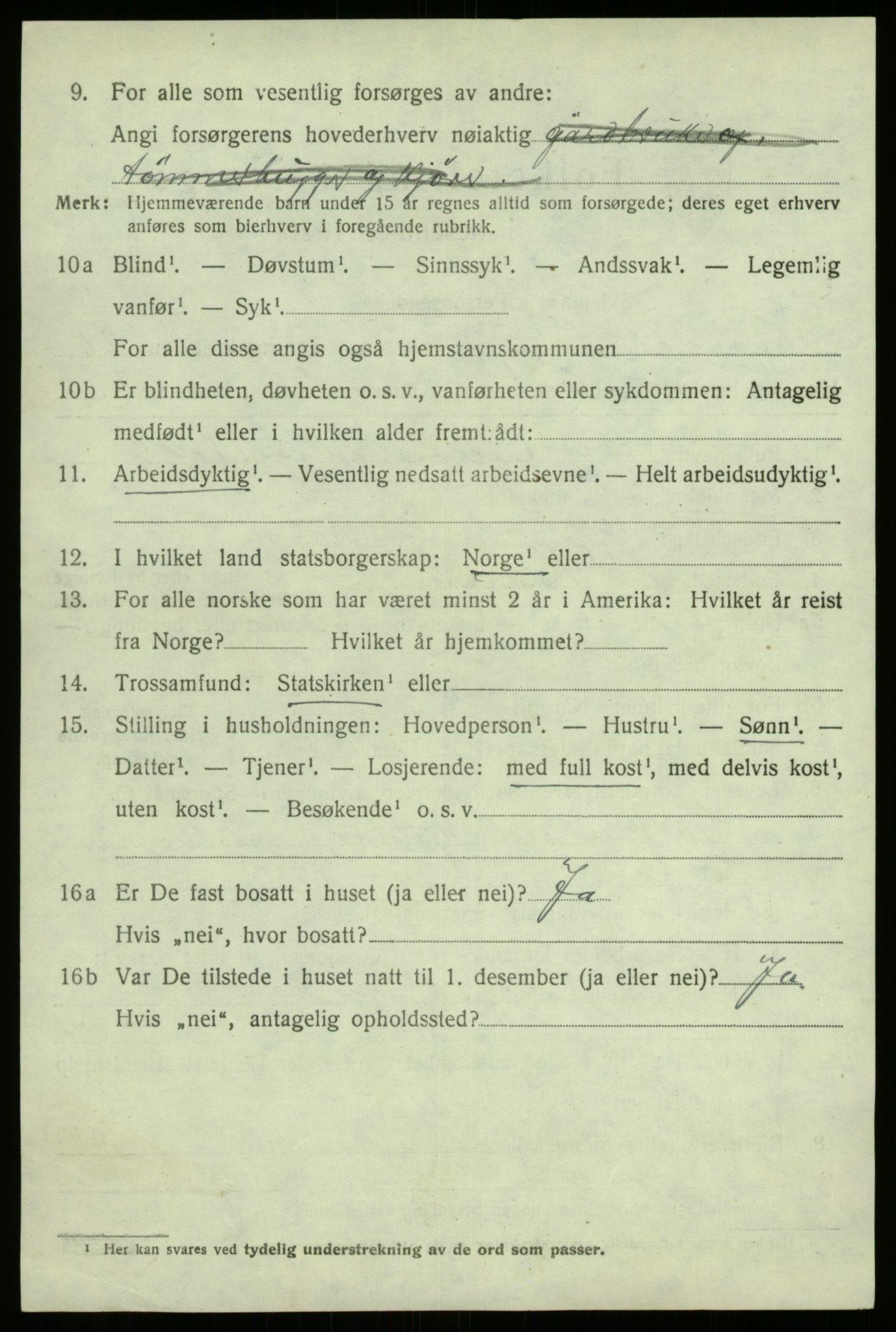 SAB, 1920 census for Sogndal, 1920, p. 7706