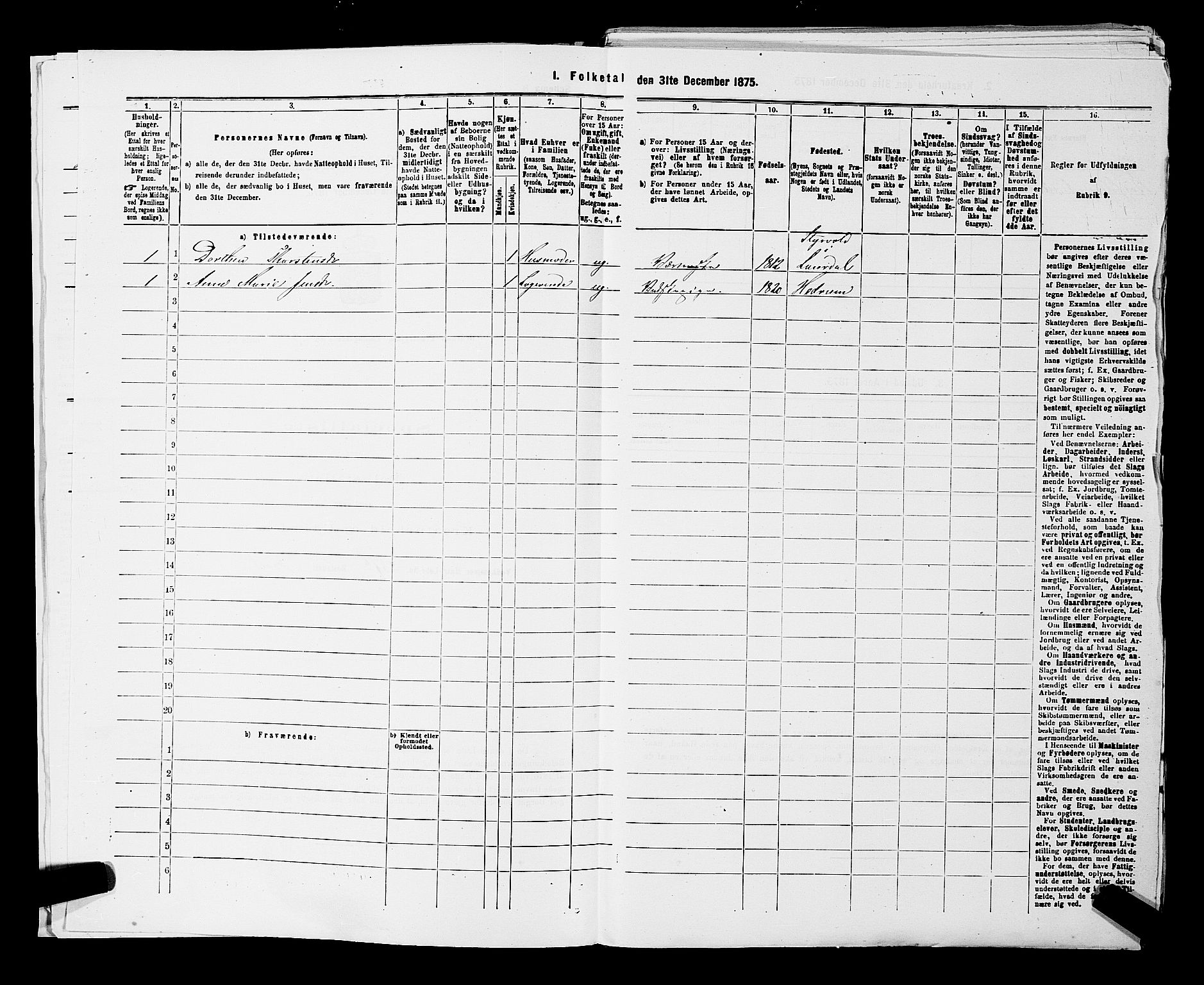 SAKO, 1875 census for 0727P Hedrum, 1875, p. 221