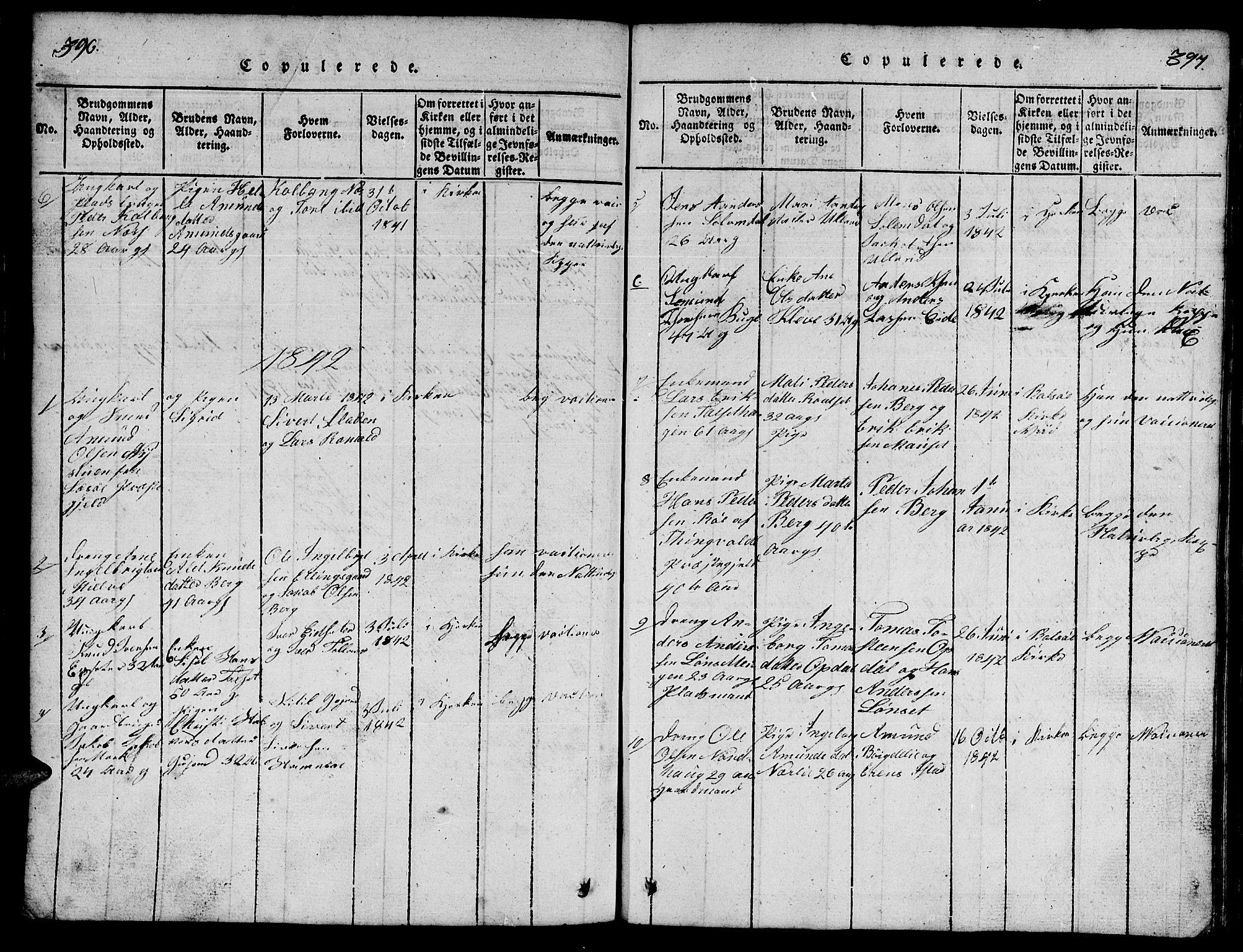 Ministerialprotokoller, klokkerbøker og fødselsregistre - Møre og Romsdal, SAT/A-1454/557/L0683: Parish register (copy) no. 557C01, 1818-1862, p. 396-397