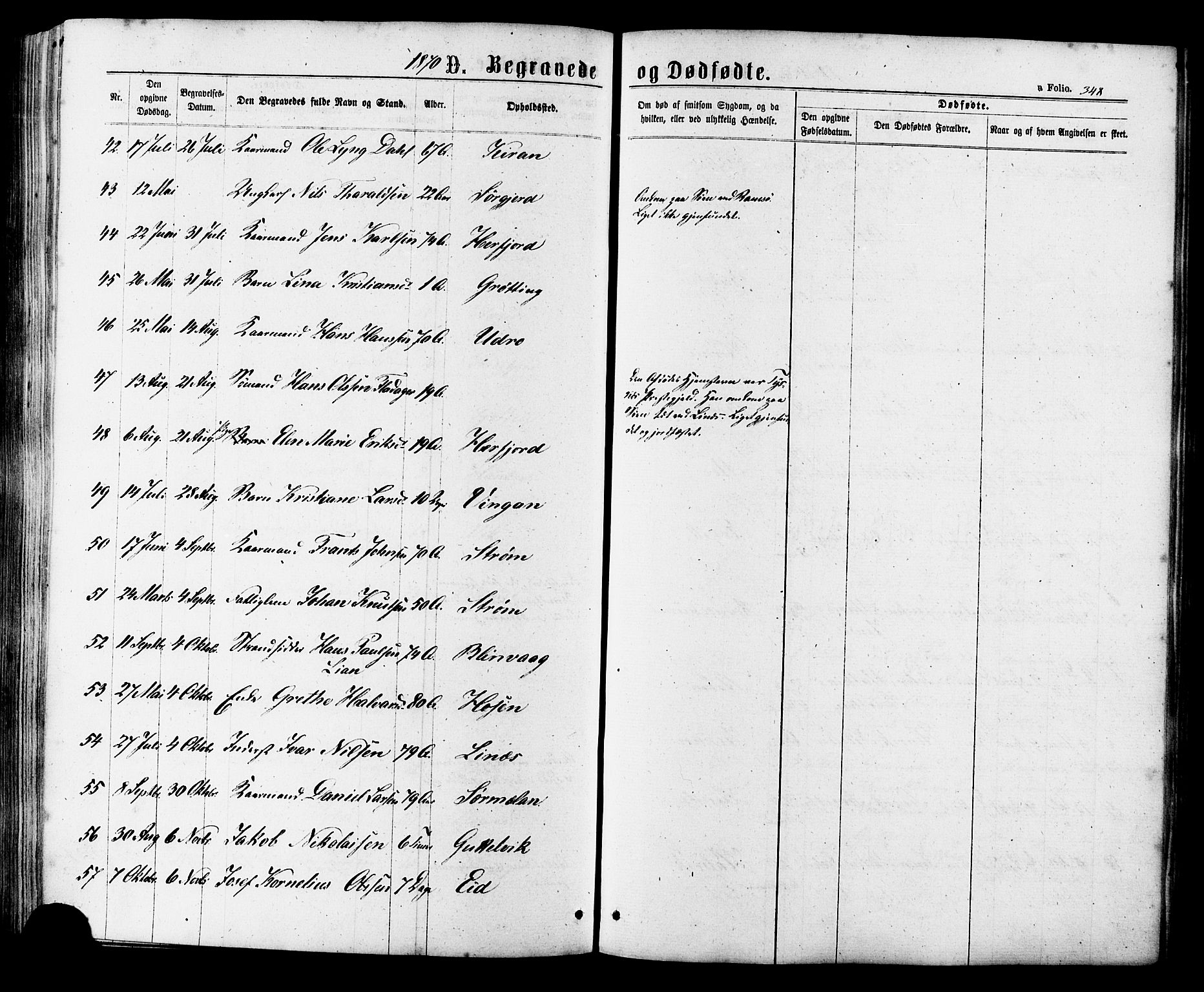 Ministerialprotokoller, klokkerbøker og fødselsregistre - Sør-Trøndelag, AV/SAT-A-1456/657/L0706: Parish register (official) no. 657A07, 1867-1878, p. 348