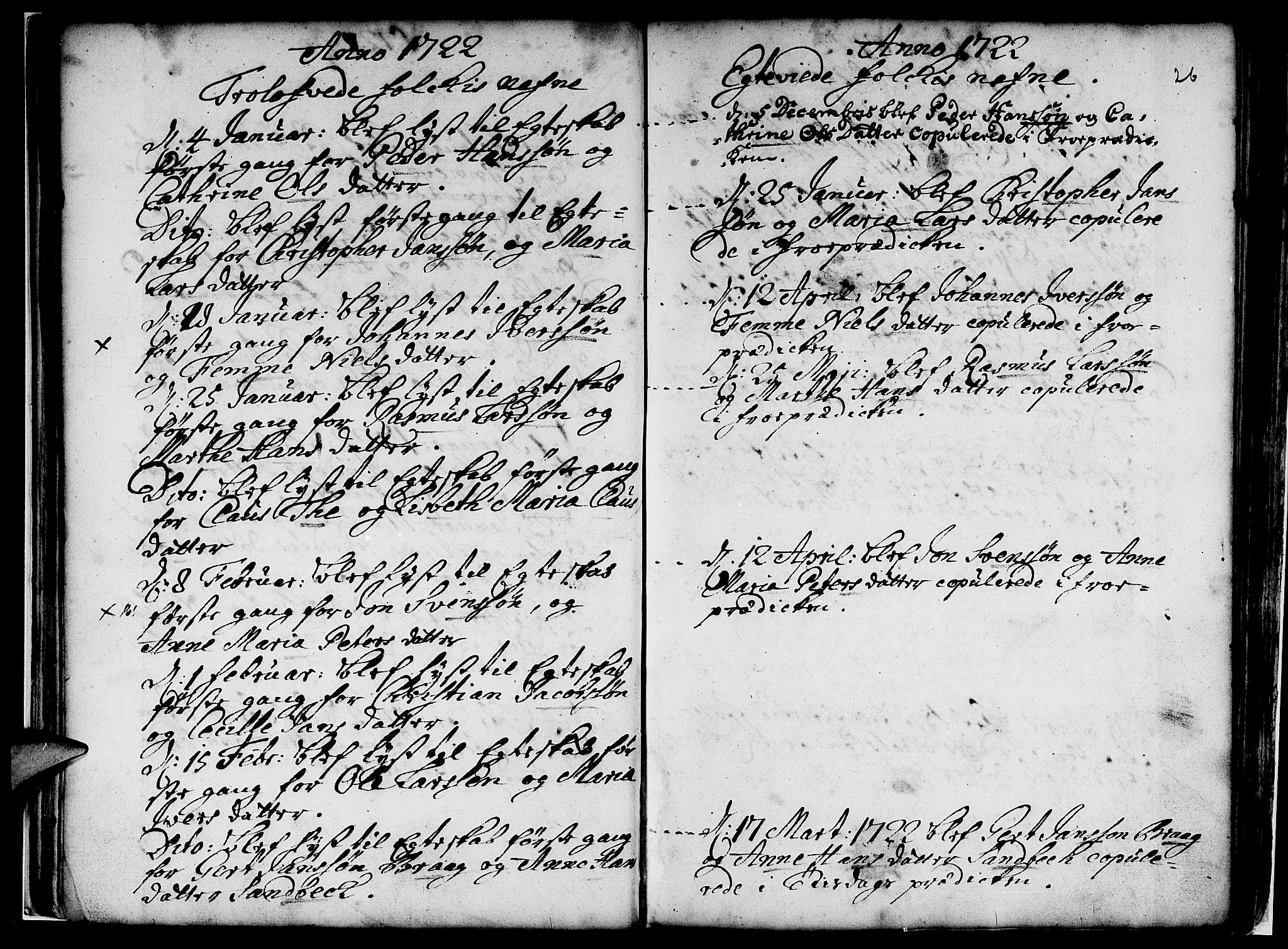 Nykirken Sokneprestembete, SAB/A-77101/H/Haa/L0007: Parish register (official) no. A 7, 1719-1781, p. 26