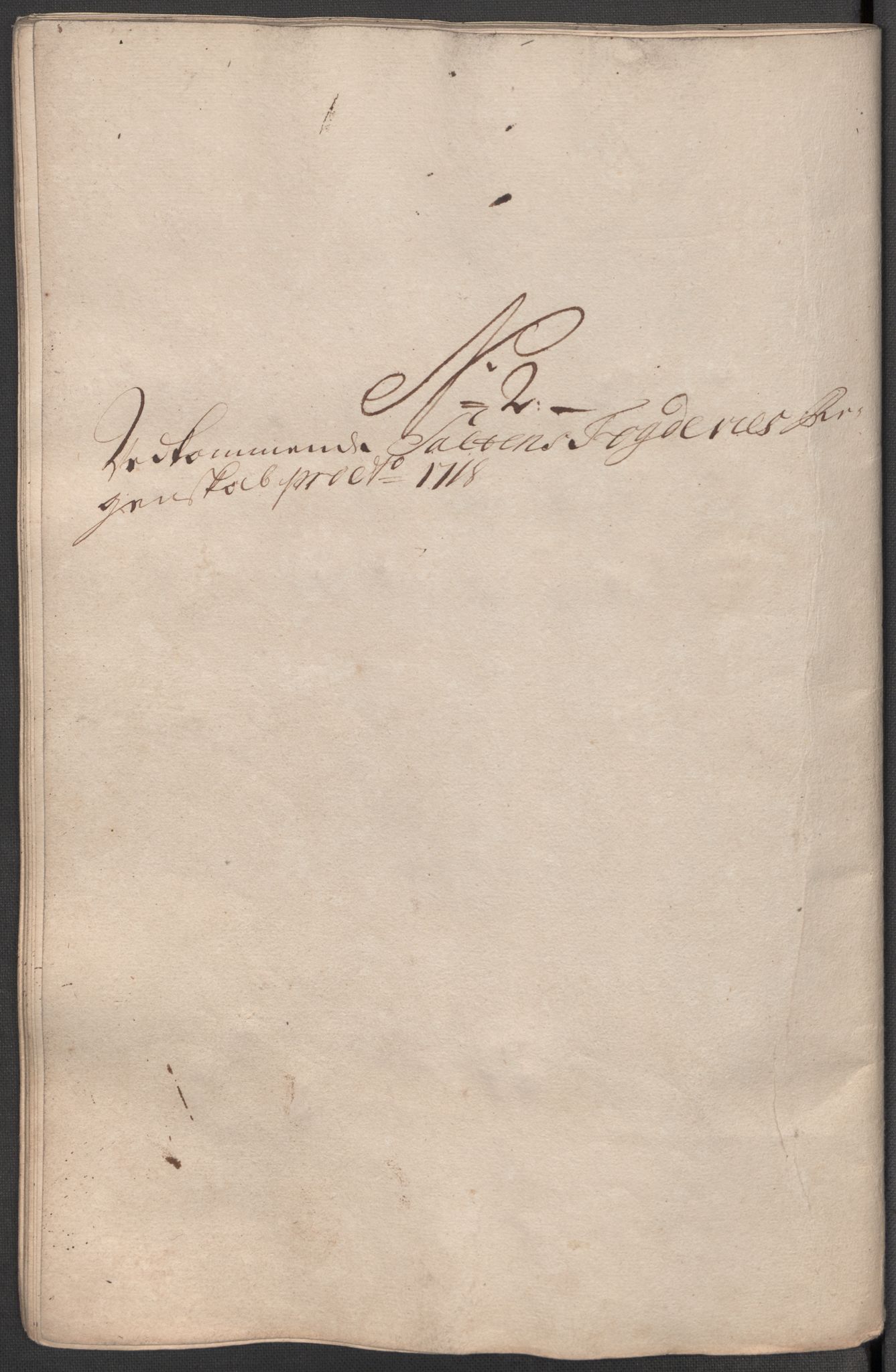 Rentekammeret inntil 1814, Reviderte regnskaper, Fogderegnskap, AV/RA-EA-4092/R66/L4588: Fogderegnskap Salten, 1718, p. 126