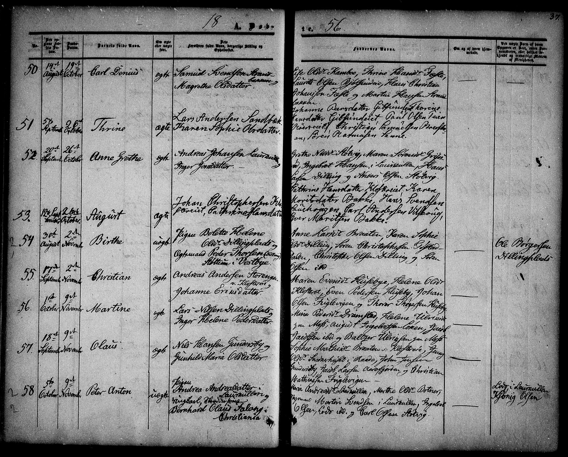 Rygge prestekontor Kirkebøker, AV/SAO-A-10084b/F/Fa/L0005: Parish register (official) no. 5, 1852-1871, p. 37