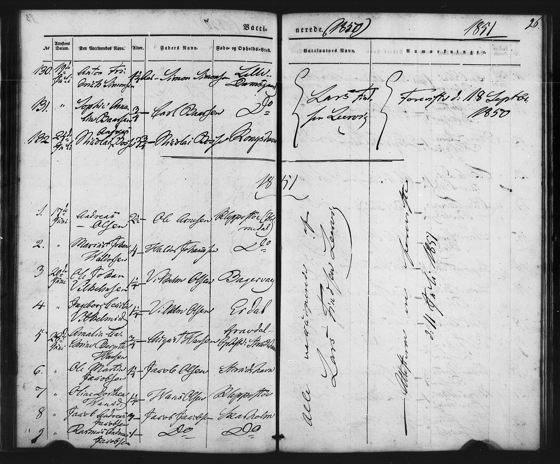 Askøy Sokneprestembete, SAB/A-74101/H/Ha/Haa/Haaa/L0011: Parish register (official) no. A 11, 1846-1856, p. 26