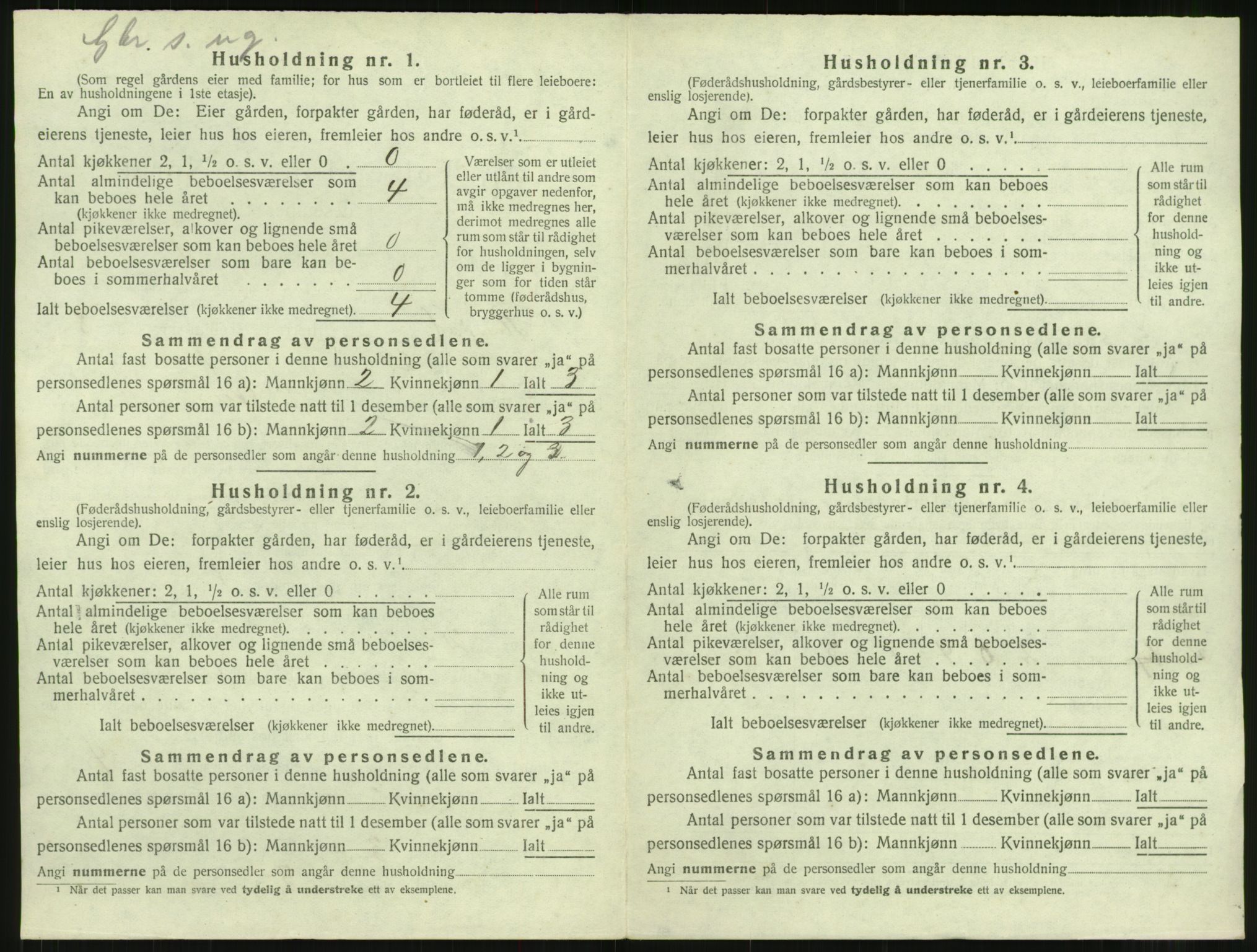 SAT, 1920 census for Rindal, 1920, p. 537