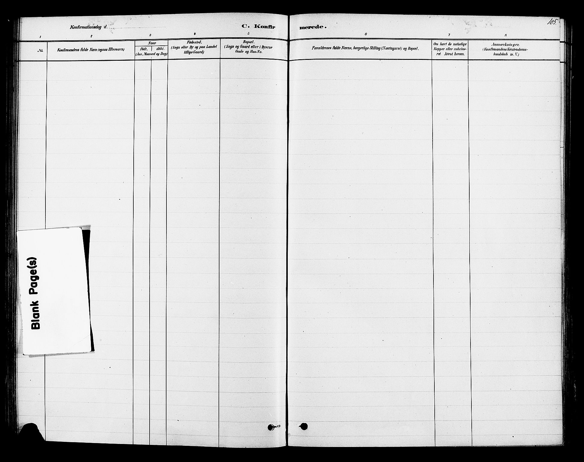 Ringsaker prestekontor, AV/SAH-PREST-014/K/Ka/L0013: Parish register (official) no. 13, 1879-1890, p. 105