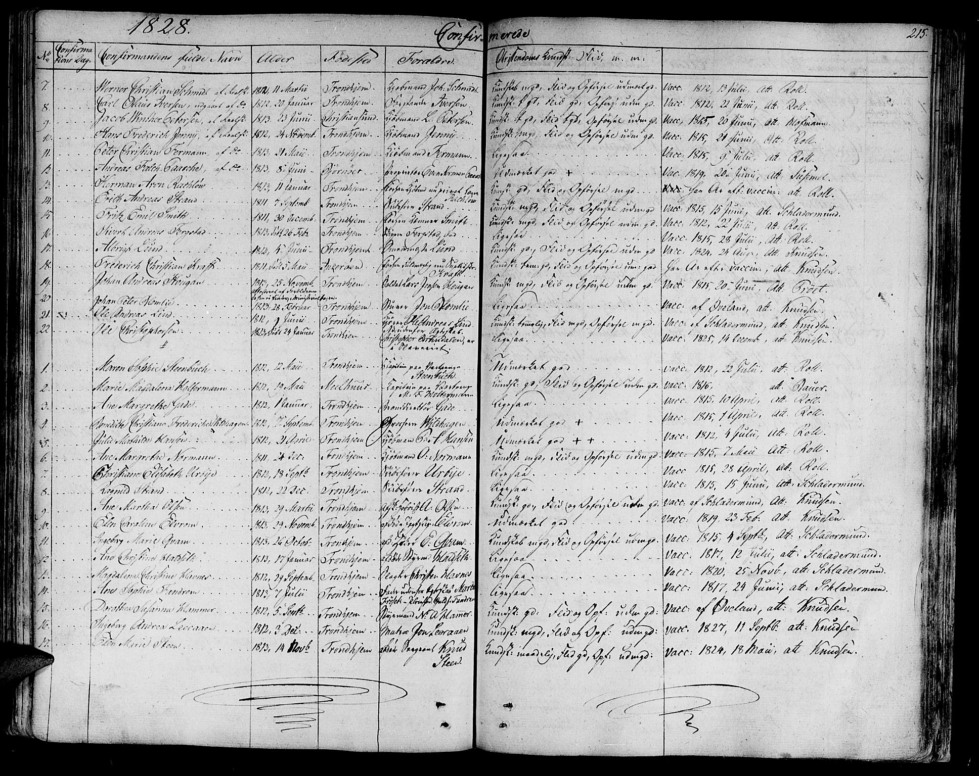 Ministerialprotokoller, klokkerbøker og fødselsregistre - Sør-Trøndelag, AV/SAT-A-1456/602/L0108: Parish register (official) no. 602A06, 1821-1839, p. 215