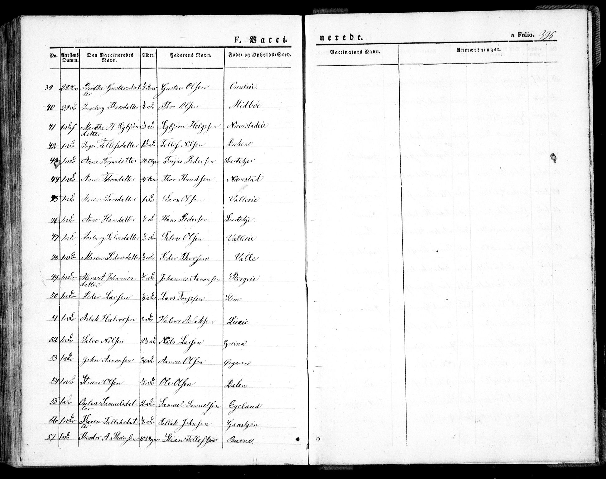 Holt sokneprestkontor, AV/SAK-1111-0021/F/Fa/L0007: Parish register (official) no. A 7, 1836-1848, p. 395